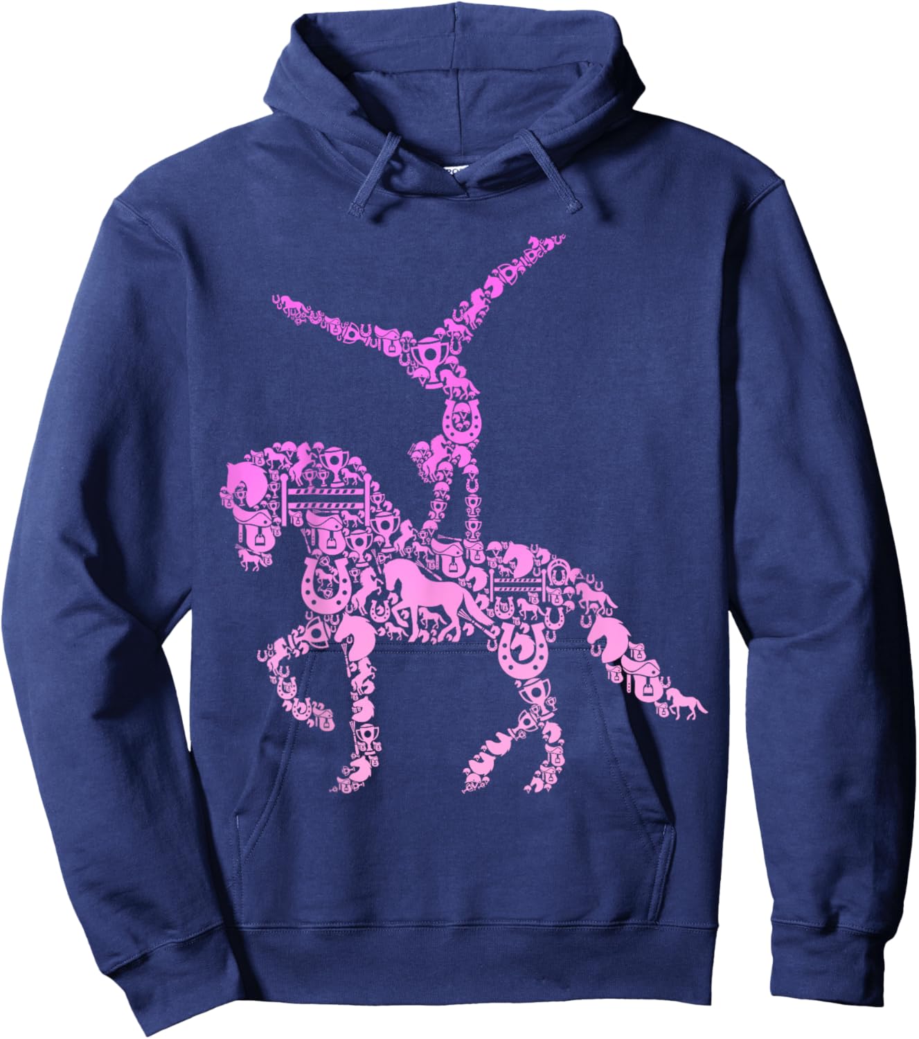 Equestrian Vaulting Horse Vaulters Girls Kids Hoodie - Hoodie | Navy