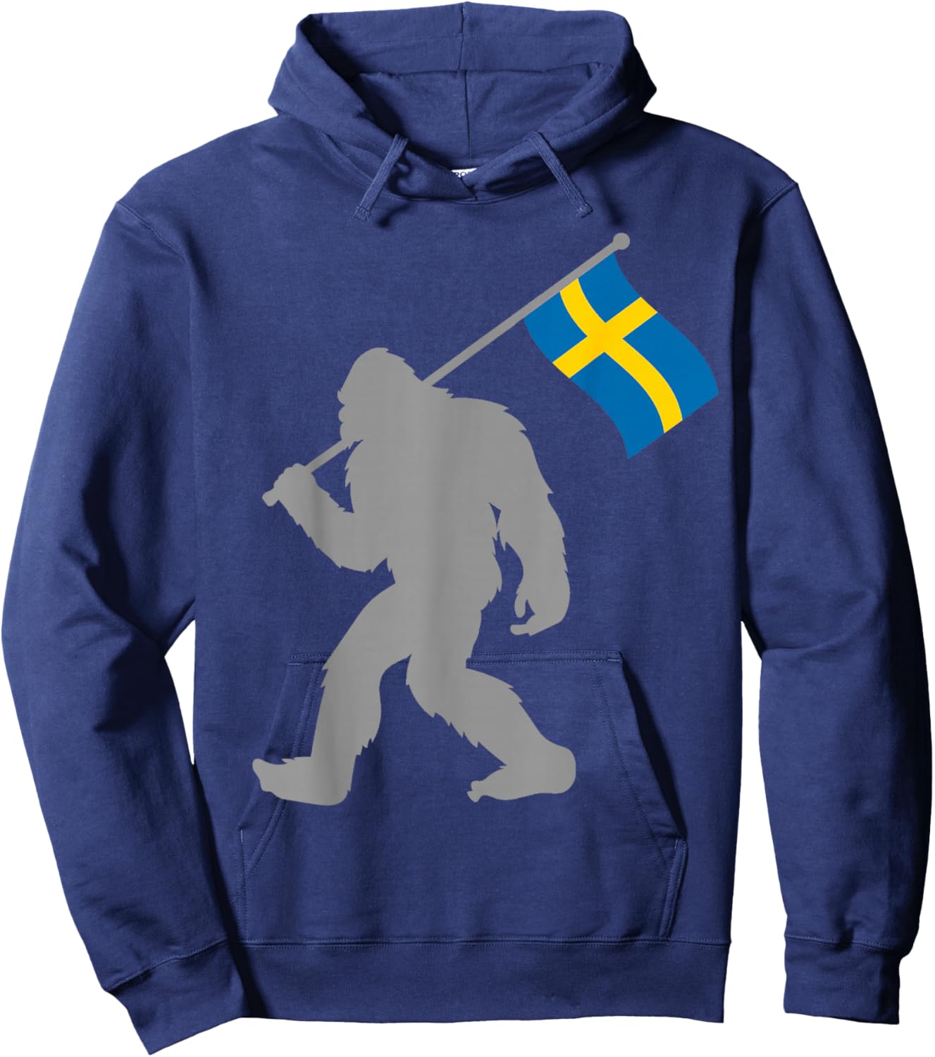 Sverige or Swedish Flag on Sweden Flag Hoodie - Hoodie | Navy