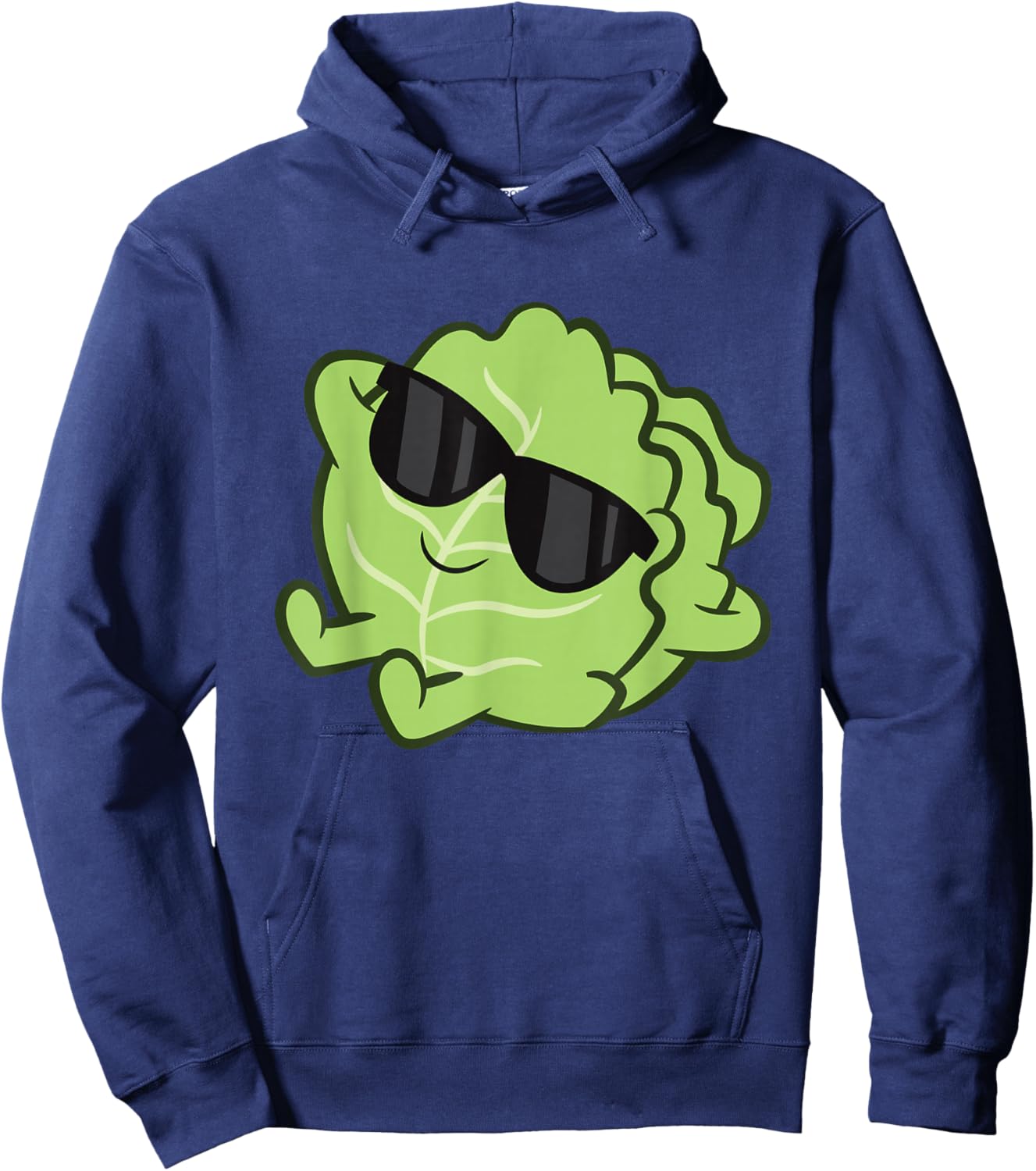Cute Cabbage Fruit Relaxing Lazy Cabbage Hoodie - Hoodie | Navy