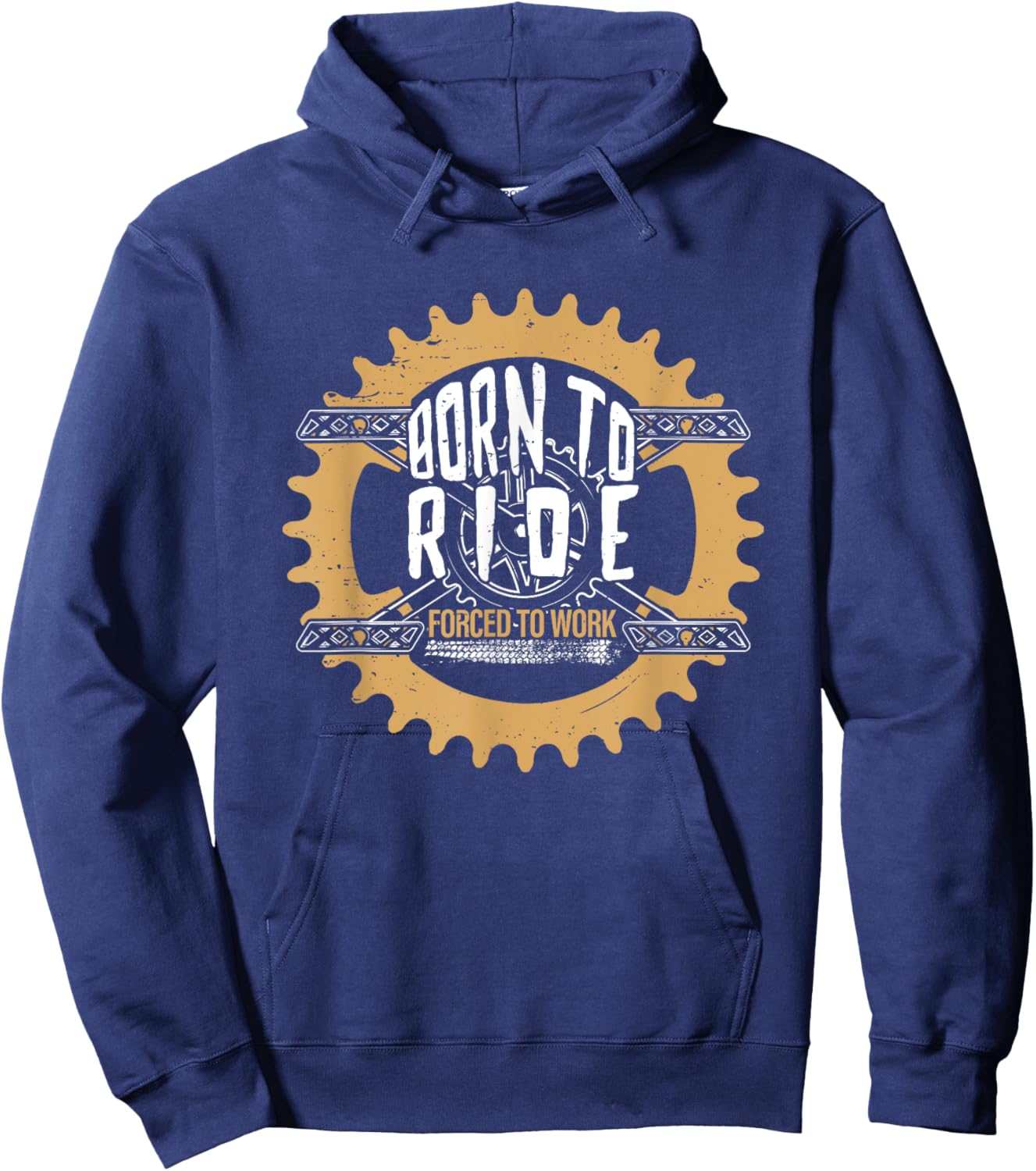 Funny Mountain Bike Biking MTB Dirt Trail Moto Clothing Idea Hoodie - Hoodie | Navy