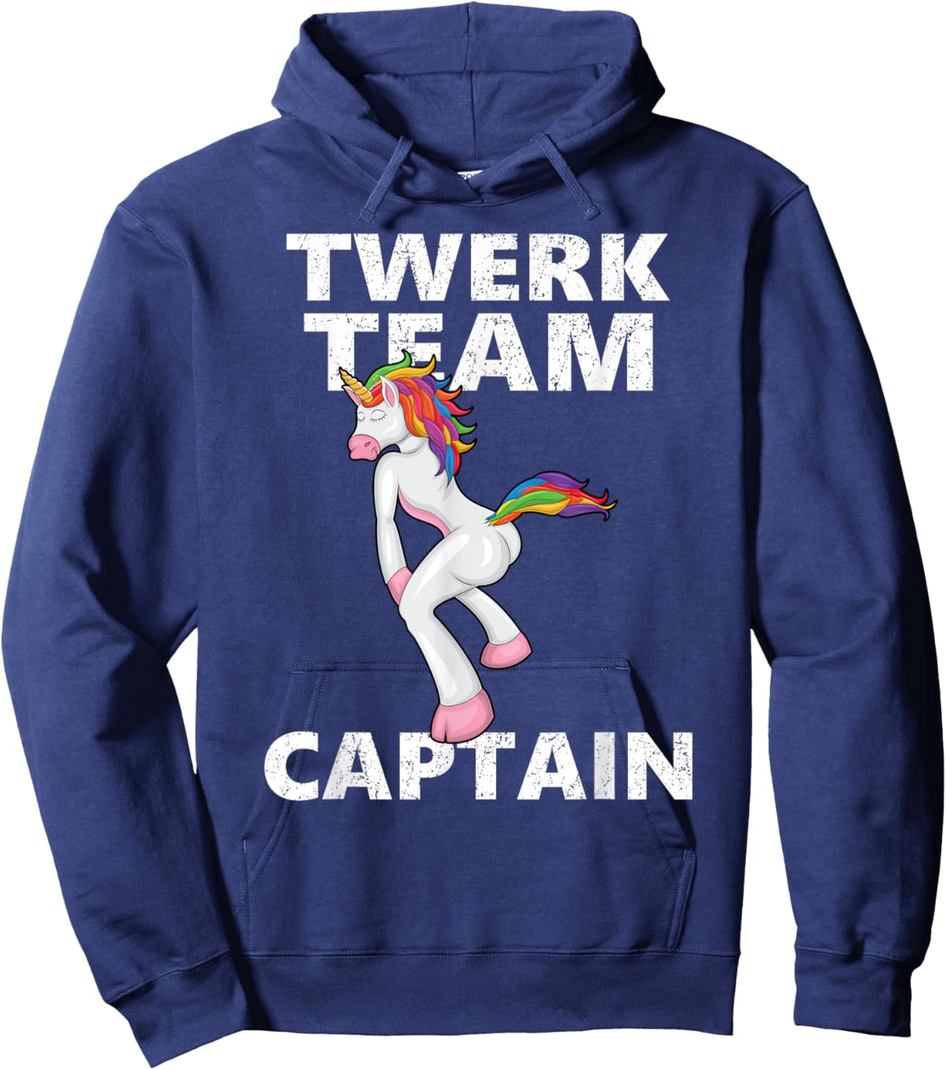 Twerk Team Captain Shirt, Funny Unicorn Hoodie - Hoodie | Navy