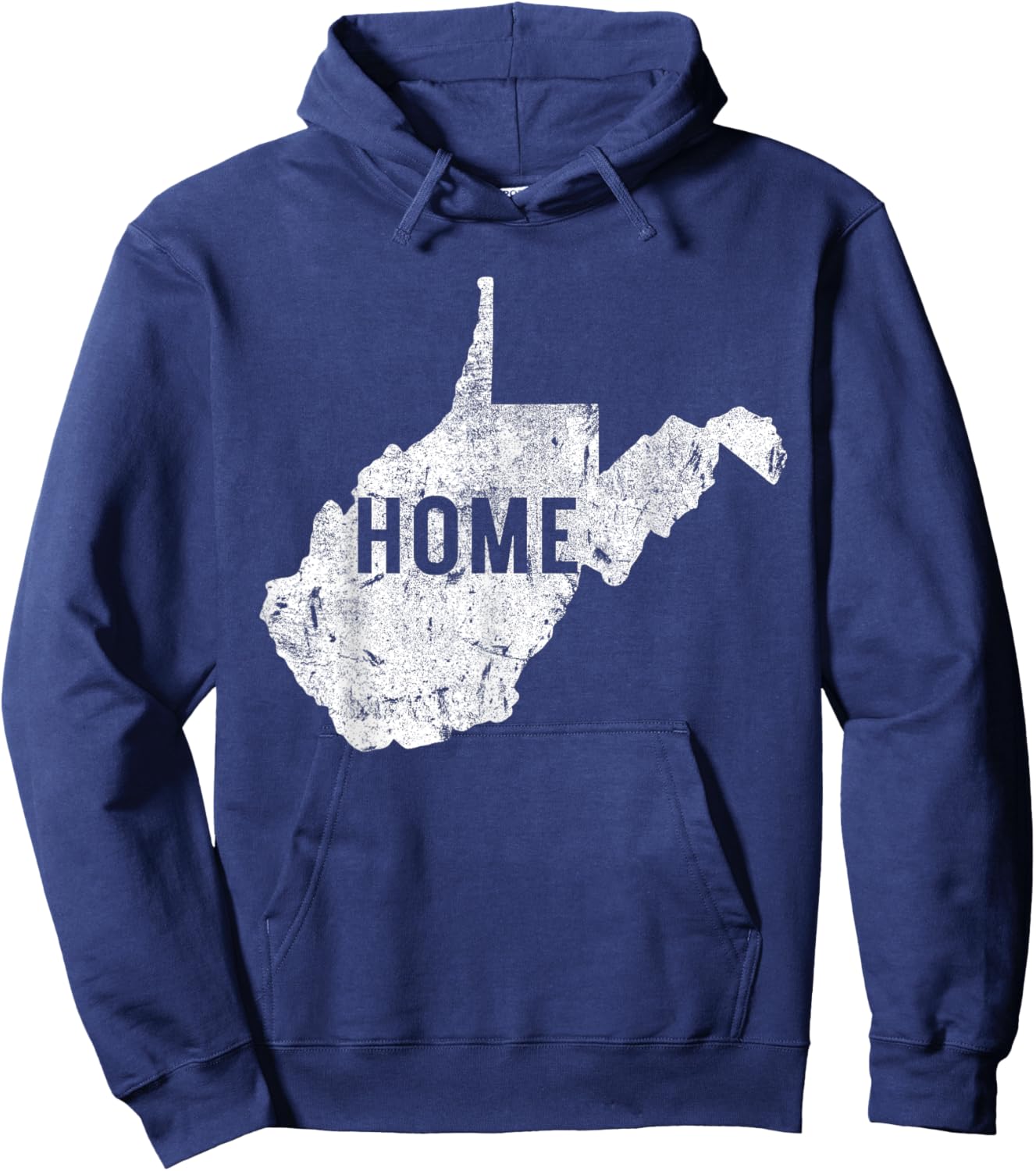 West Virginia Map Home WV Vintage Hoodie - Hoodie | Navy