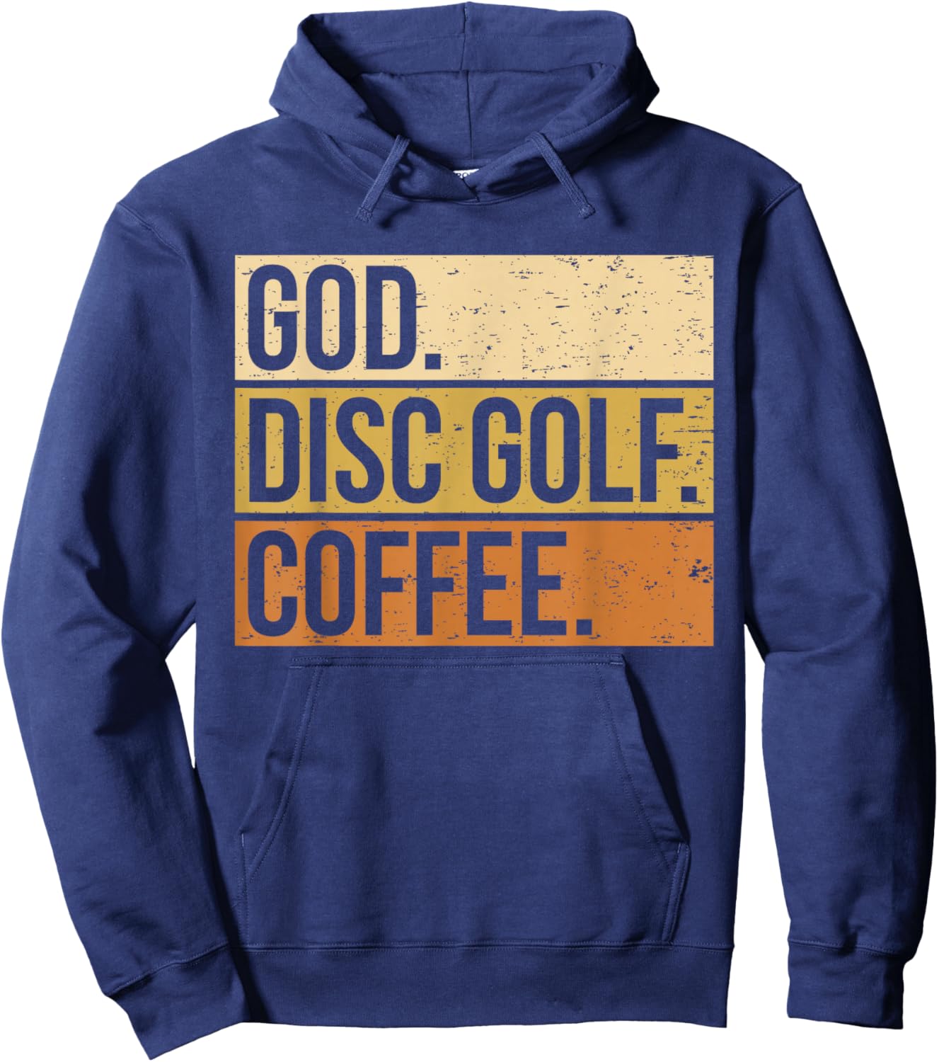 Christian Disc Golf Player Saying I God. Disc Golf. Coffee. Hoodie - Hoodie | Navy