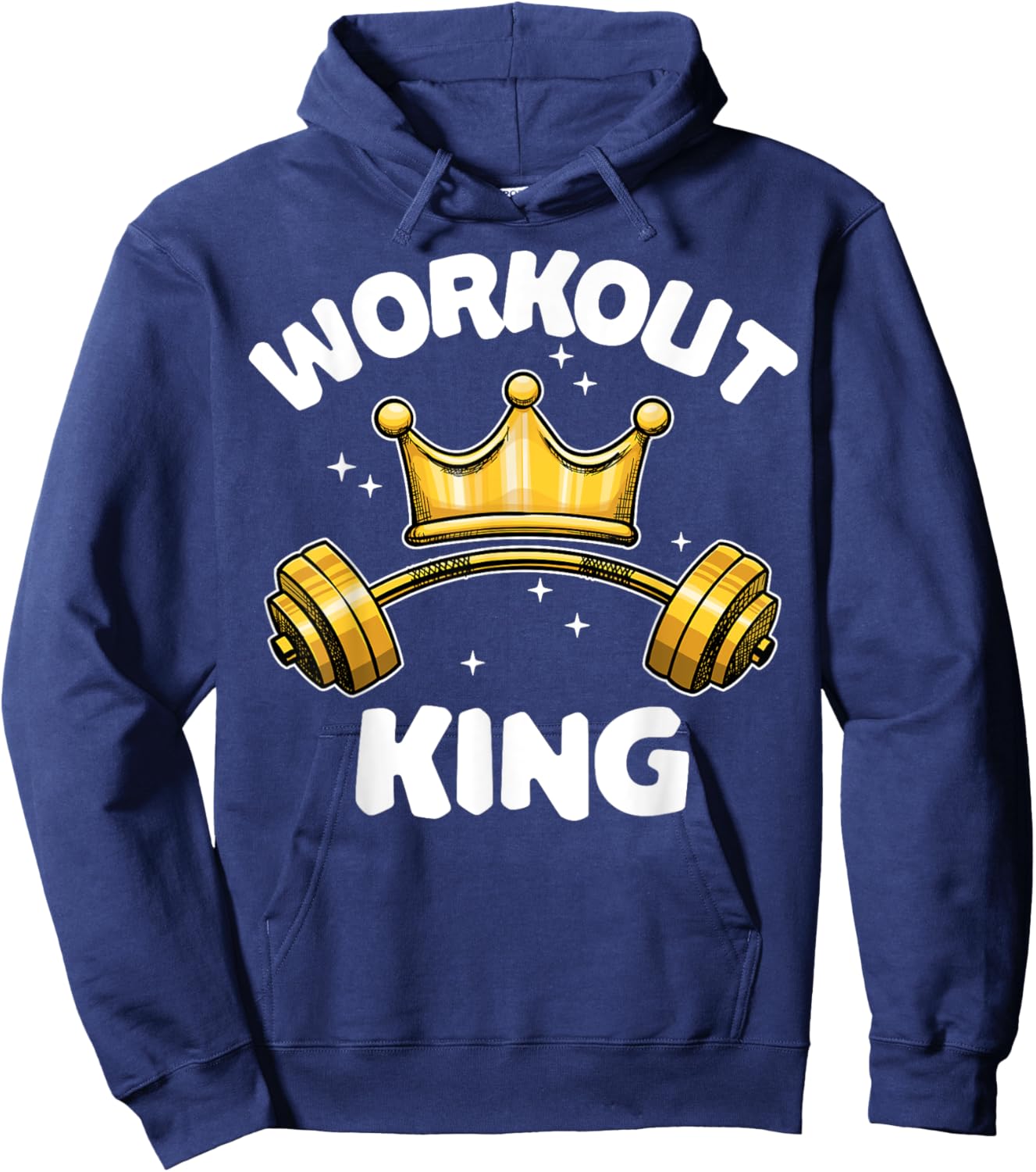 Cool Workout King Partnerlook Team Fitness Training Gym Hoodie - Hoodie | Navy