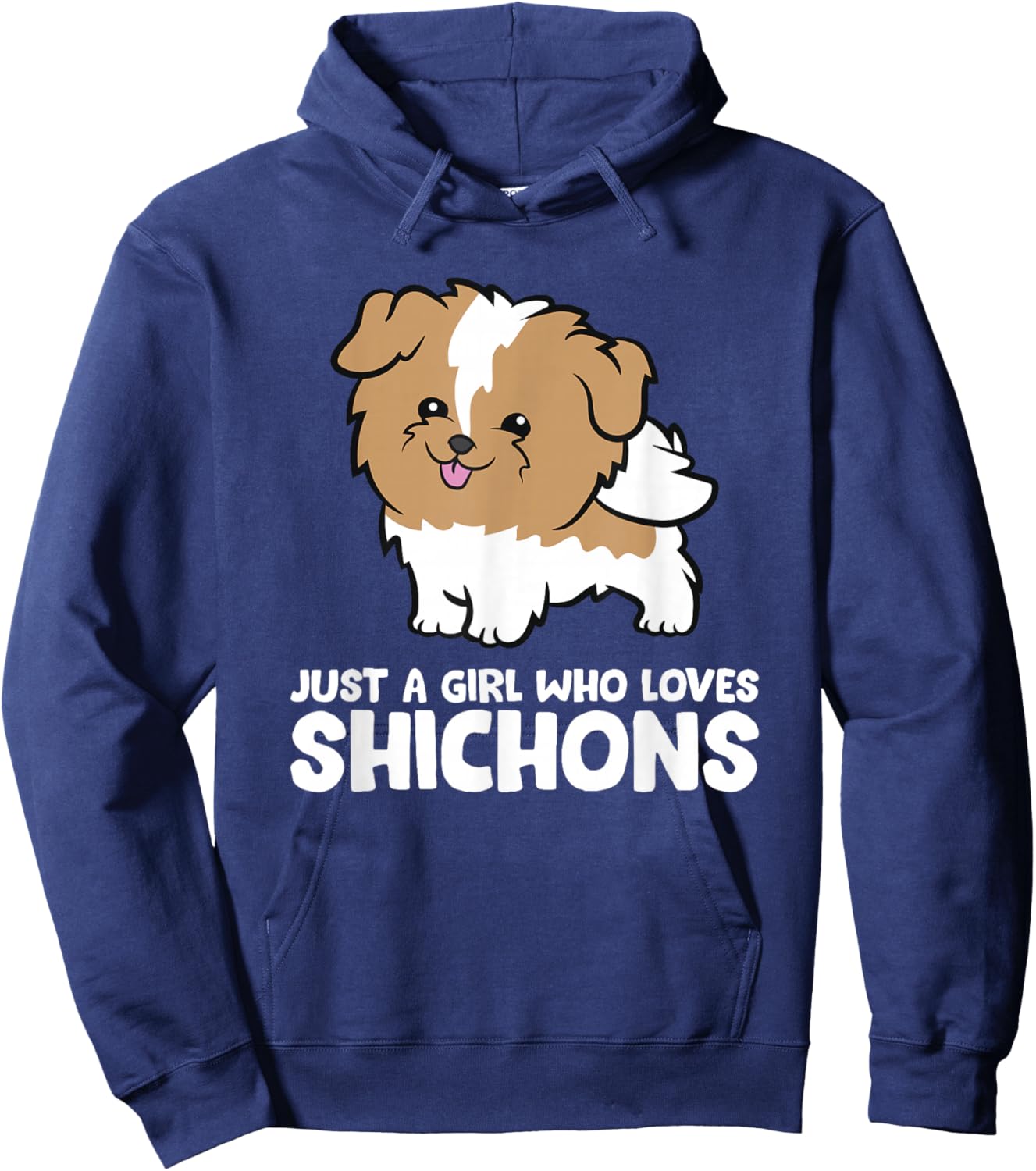 Just a Girl Who Loves Shichons Hoodie - Hoodie | Navy