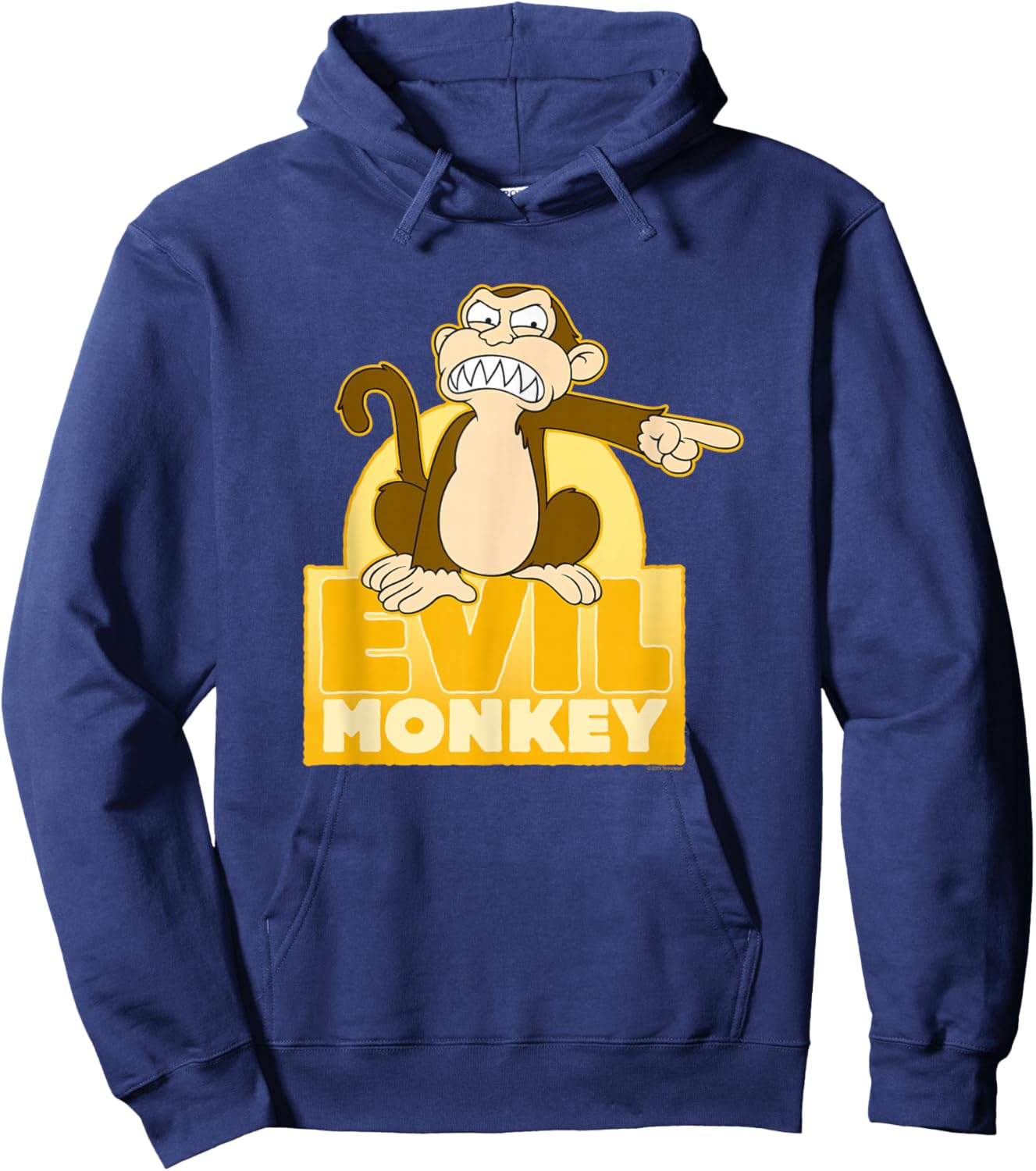 Family Guy Evil Monkey Pointing Cartoon Hoodie - Hoodie | Navy