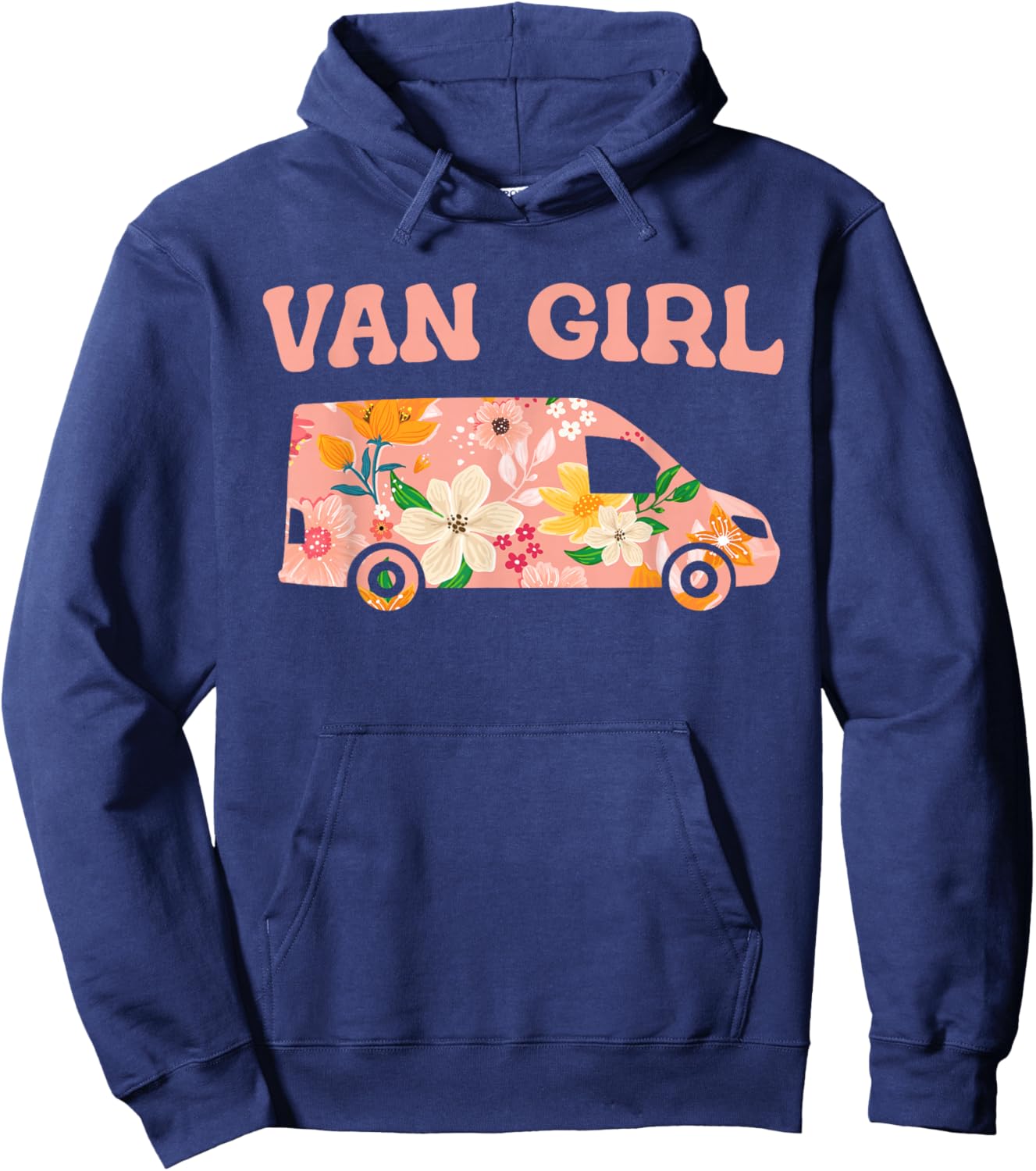 Funny Vanlife Camper Camping Van - Van Girl Hoodie - Hoodie | Navy