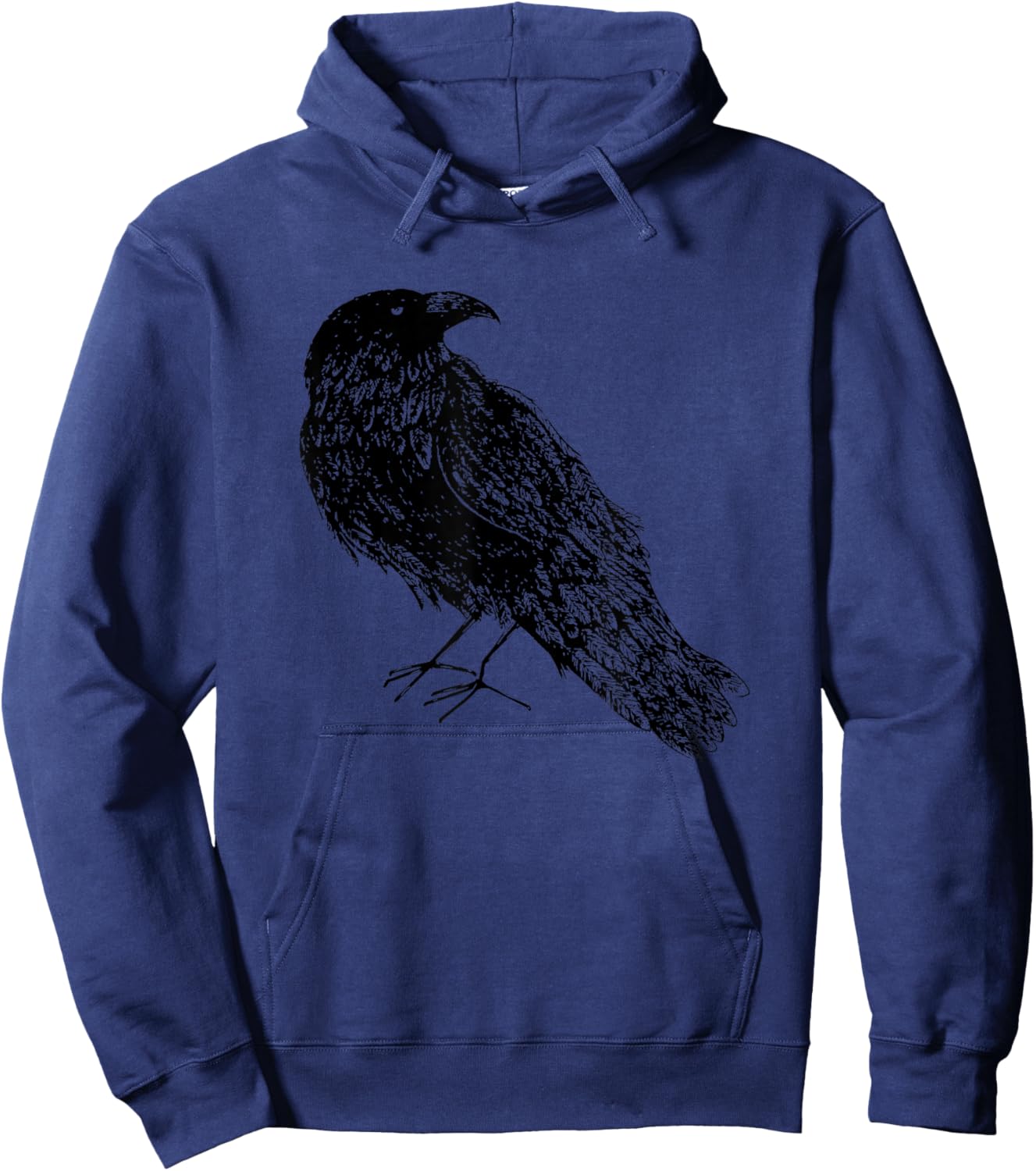 Blackbird, crow, raven, Edgar Allan Poe , Raven, crow, Edgar Allan Poe gothic Literature , Grey, Small, Short Sleeve, Classic Fit, Cotton, -Adults, Kids, Literature Lovers, Gothic Fans Hoodie - Hoodie | Navy