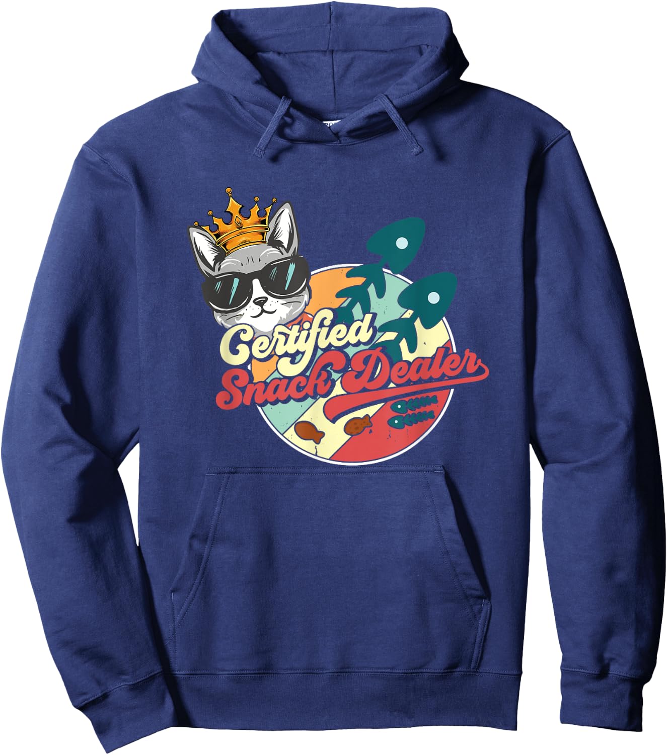 Snack Dealer Mom Fur Dad Cat Dog Lover Pet Snack Dealer Hoodie - Hoodie | Navy