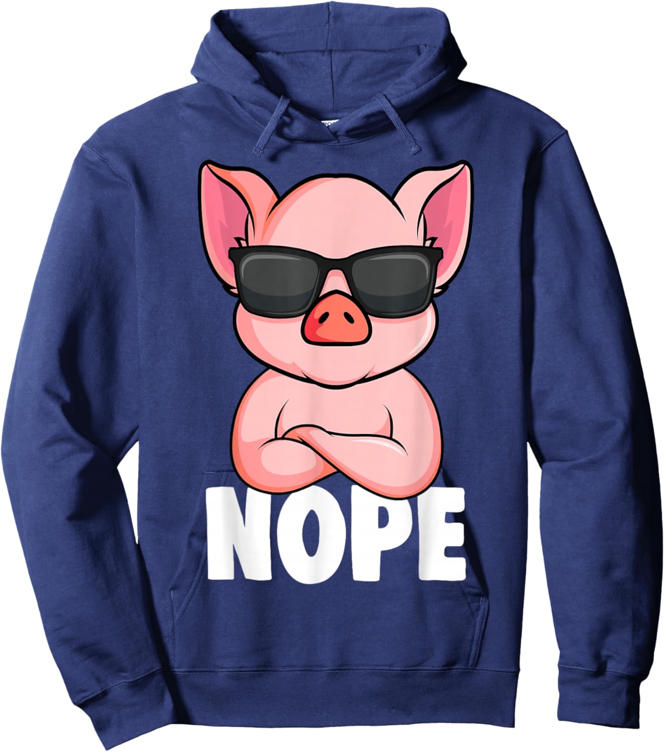 Pigs Nope Pig Children Girls Pig Hoodie - Hoodie | Navy