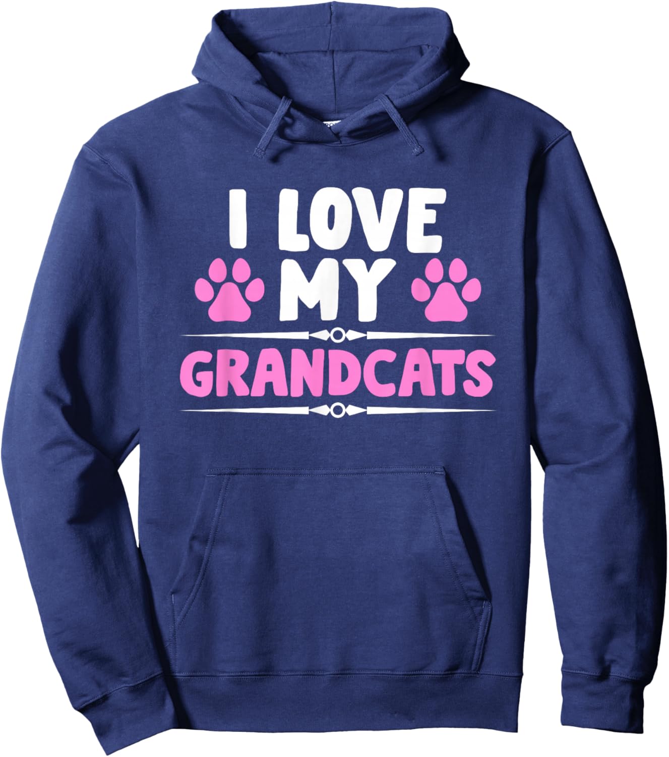 I love my Grandcats - Cat Lover Granddad Grandma Grandparent Hoodie - Hoodie | Navy