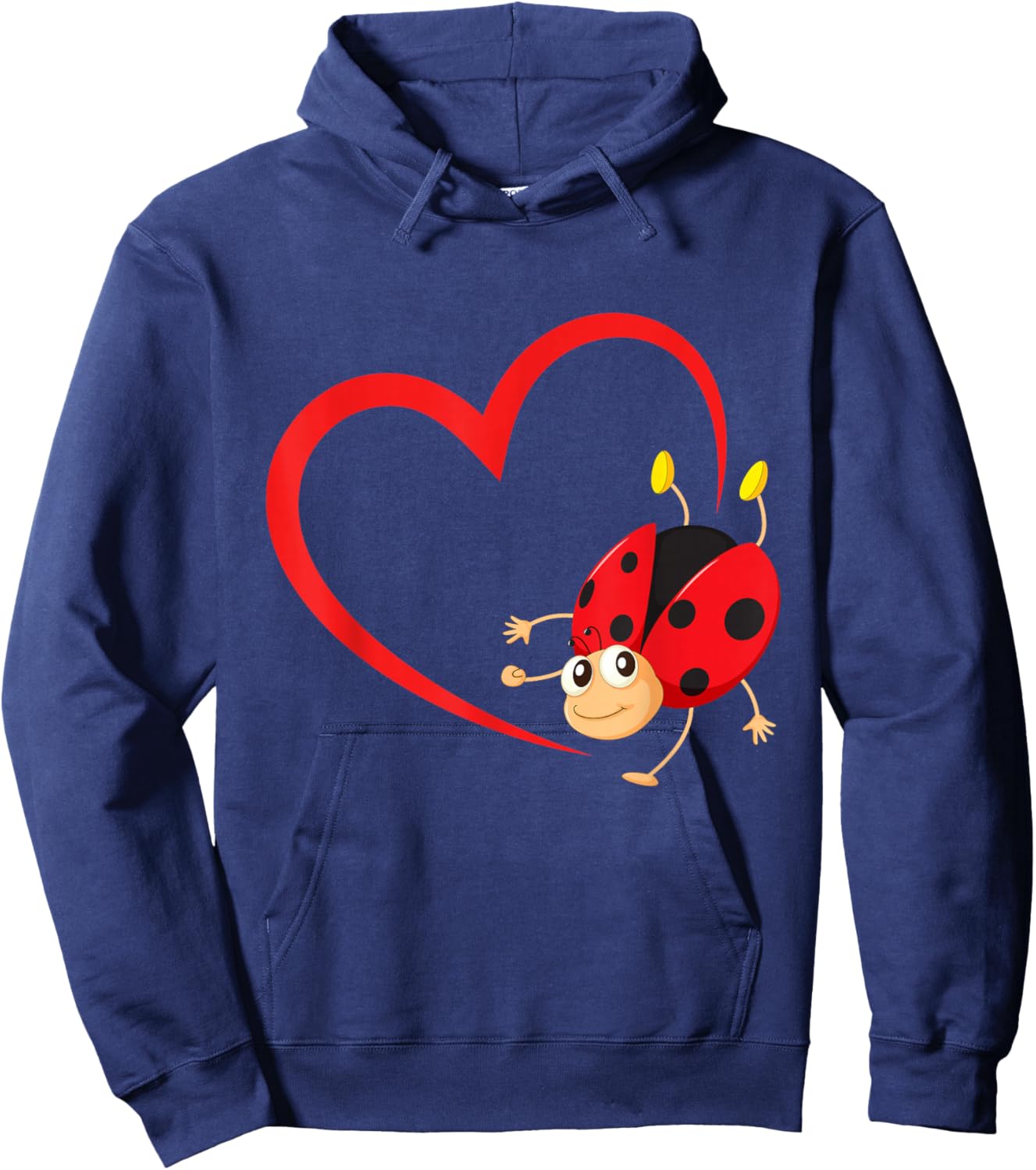 Ladybug Heart - Insectologist Insect Zoology Entomologist Hoodie - Hoodie | Navy