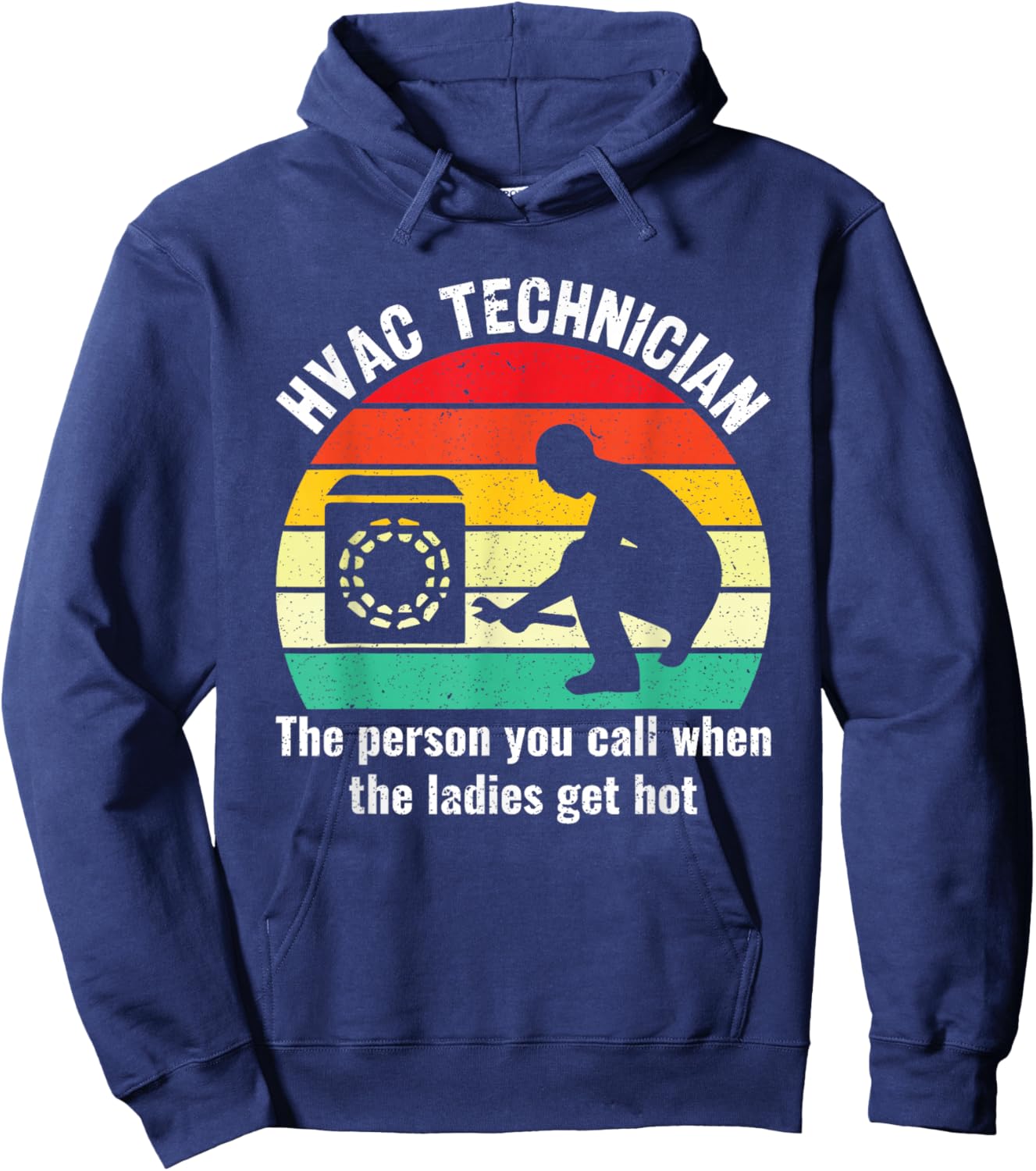 Funny HVAC Technician Definition HVAC Tech Hoodie - Hoodie | Navy