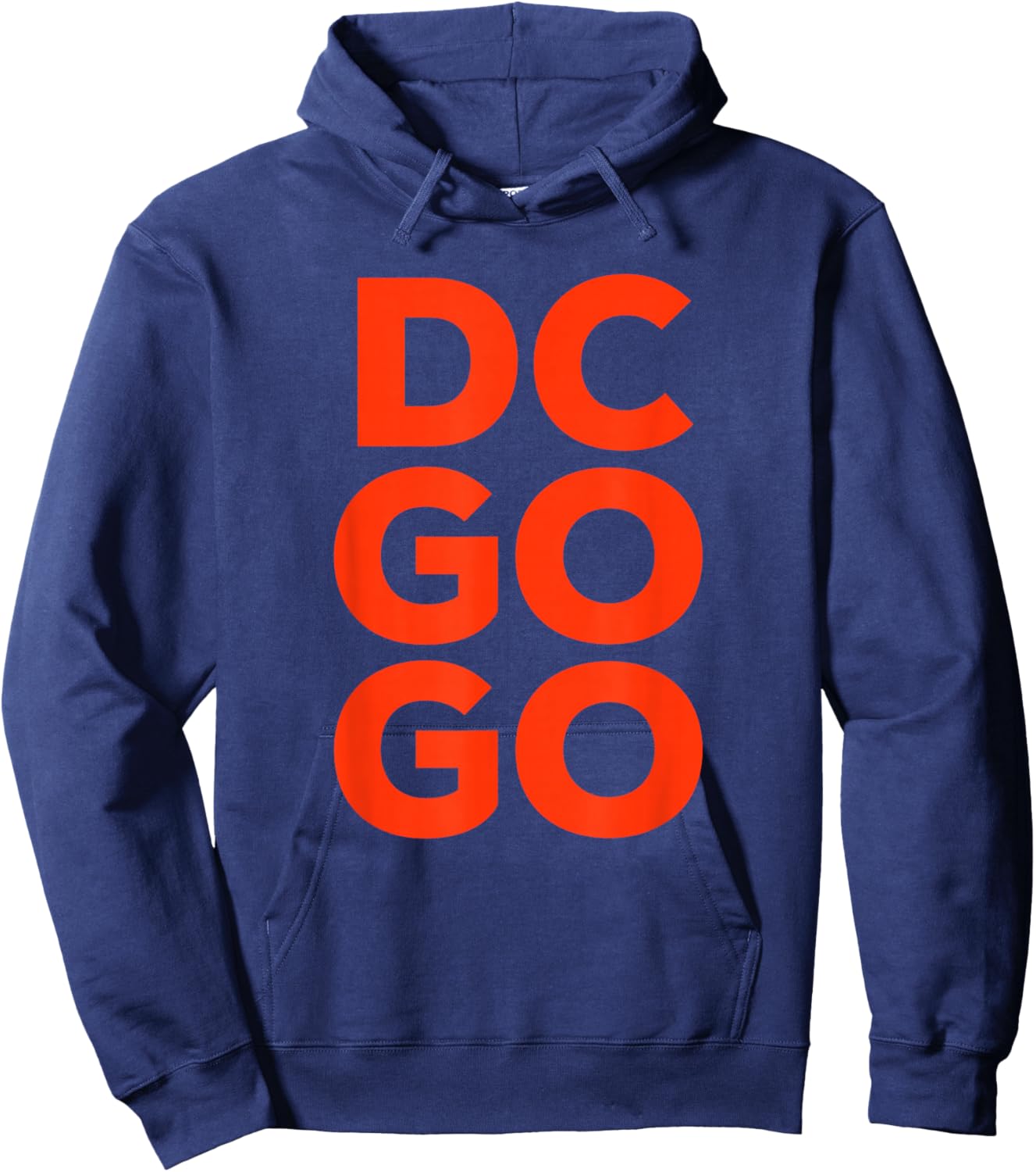 Washington DC Go Go - Black, Small, , Short Sleeve, Classic Fit, Cotton 65% Polyester 35%, Holiday, Hip Hop, Halloween, Thanksgiving, Christmas, Unique Design Hoodie - Hoodie | Navy