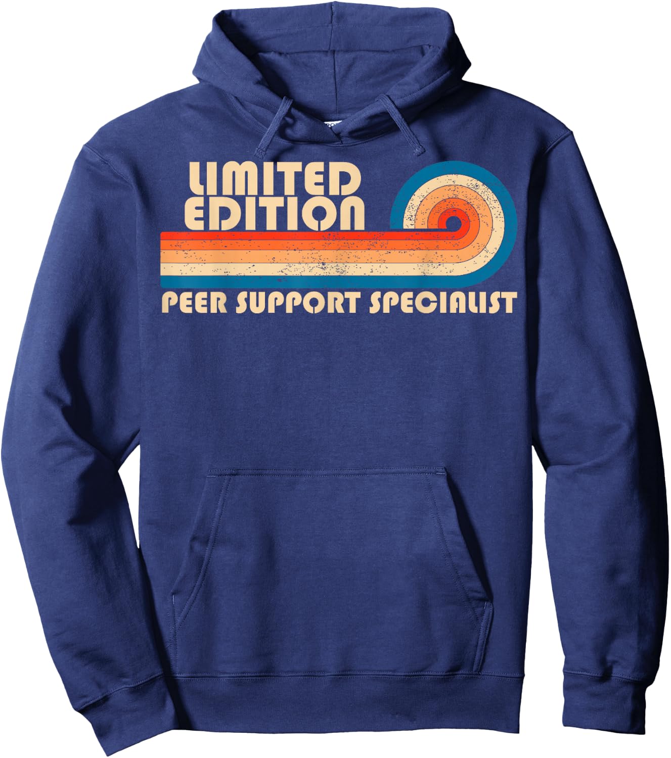 PEER SUPPORT SPECIALIST Funny Job Title Profession Birthday Hoodie - Hoodie | Navy