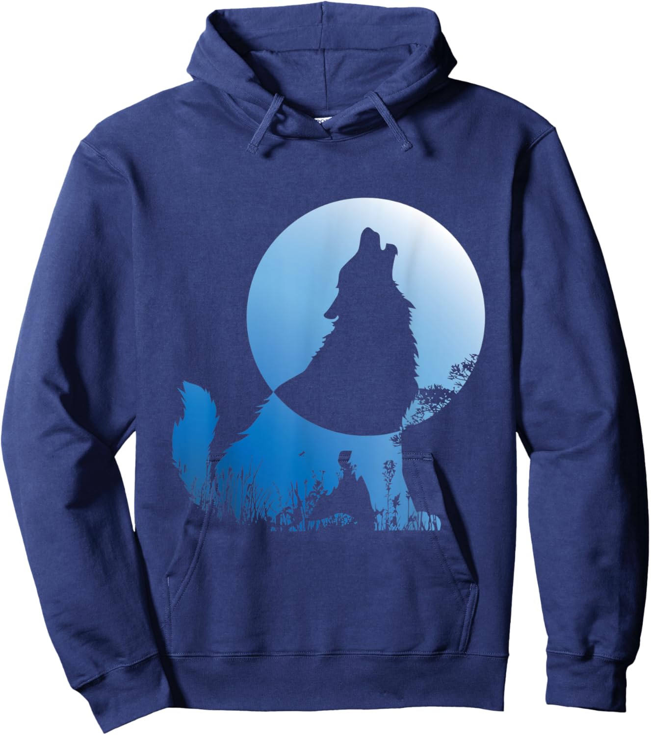 Wolf Silhouette Wolf Nature Lover Hoodie - Hoodie | Navy
