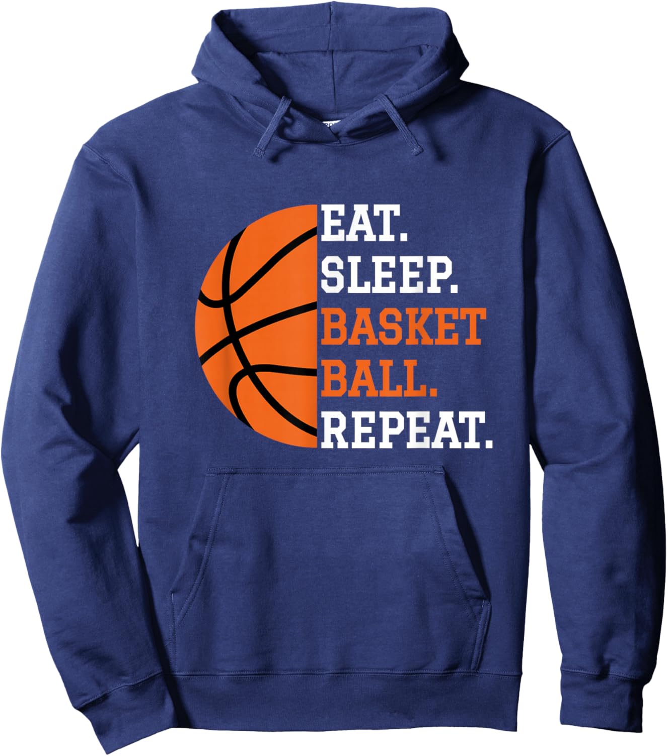 Basketball Player Boy Eat Sleep Basketball Repeat Hoodie - Hoodie | Navy