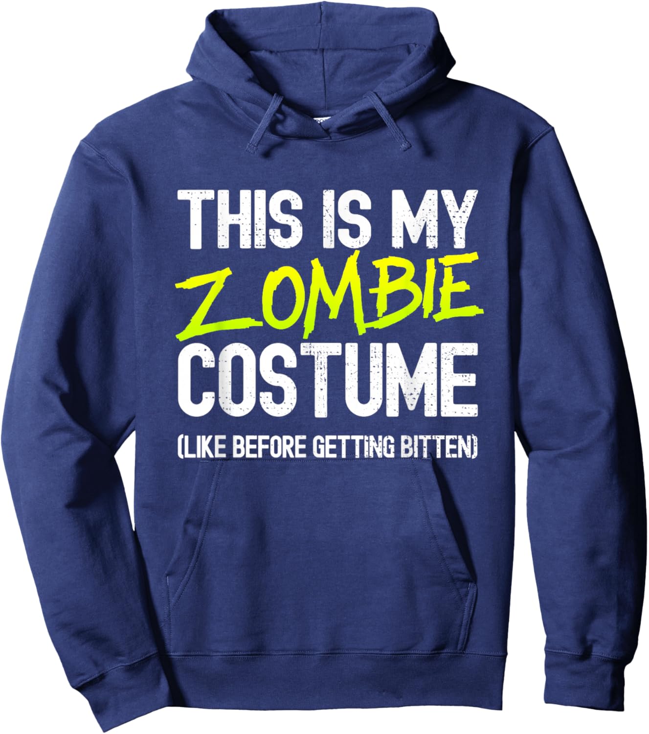 Zombie Costume Funny Easy Lazy Zombie Halloween Costume Hoodie - Hoodie | Navy
