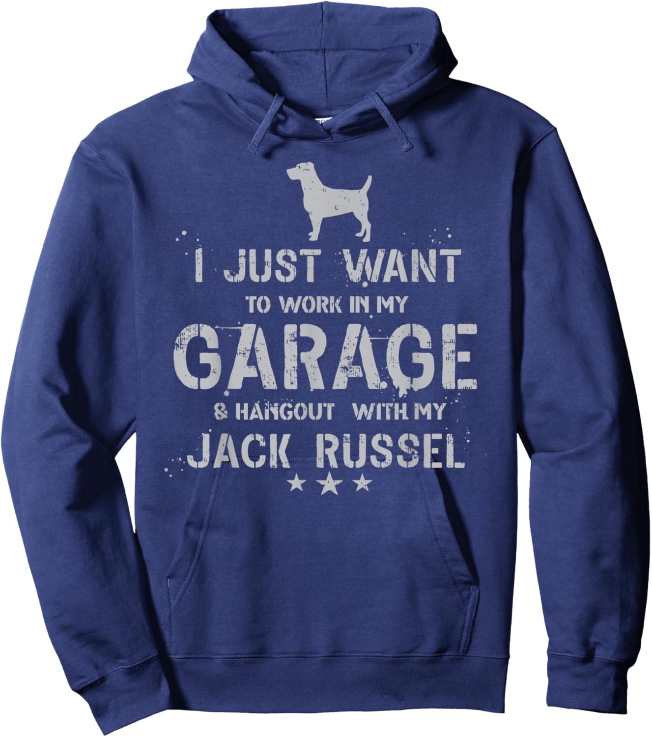 Funny Jack Russel Dad Garage Men Hang Hoodie - Hoodie | Navy