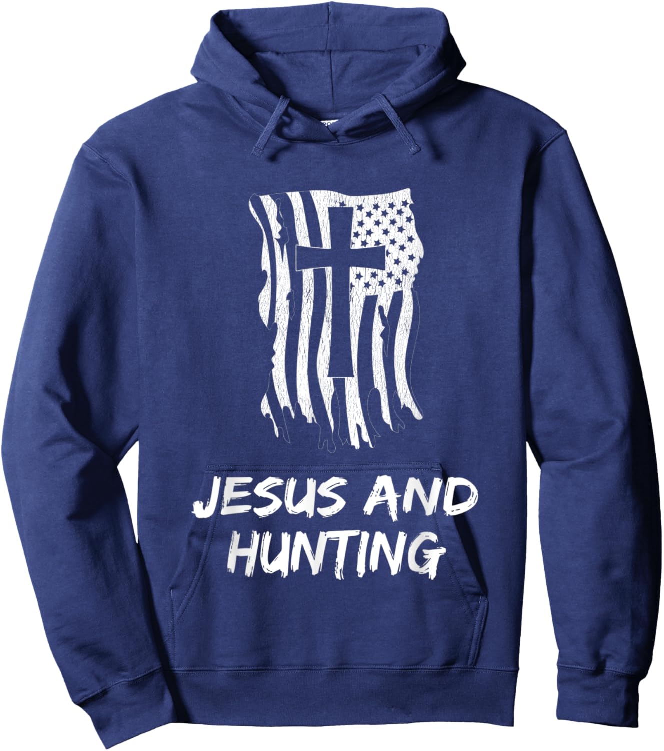 Jesus and Hunting Design for Christian Hunters Design Hoodie - Hoodie | Navy