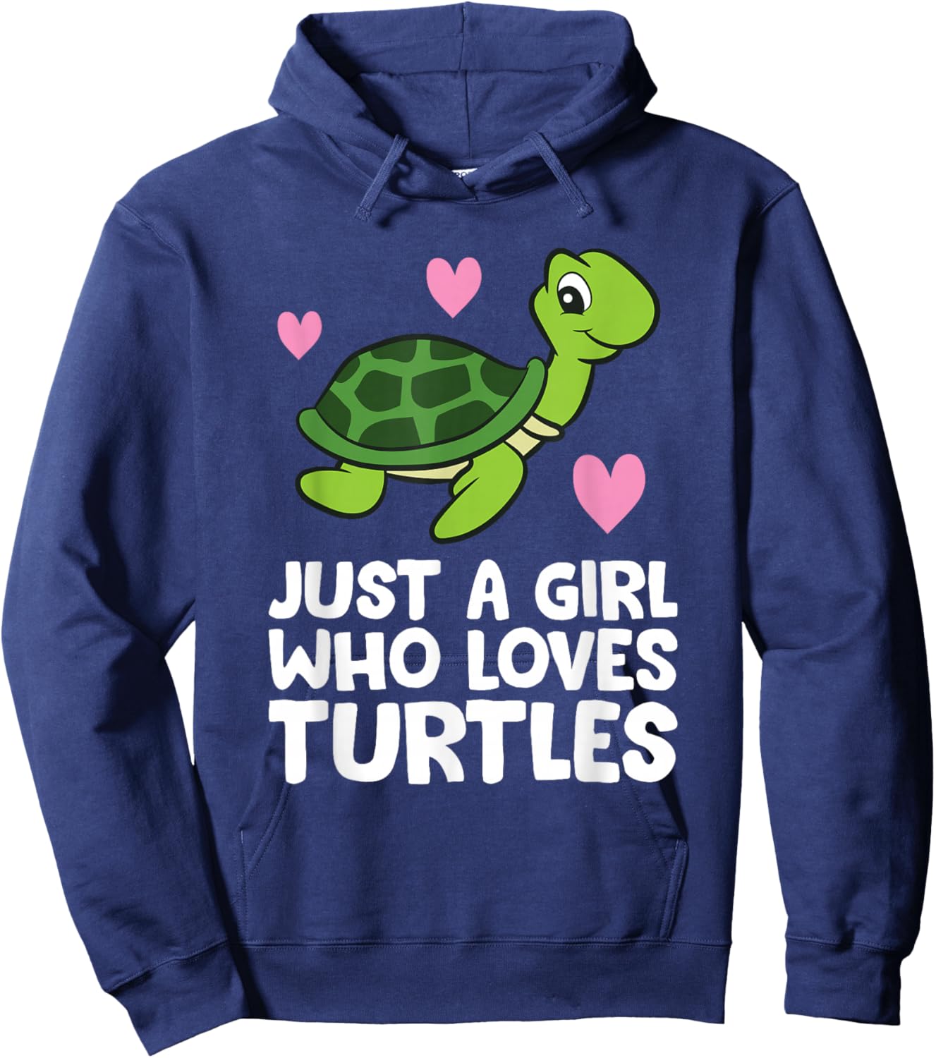 Just a Girl Who Loves Turtles Hoodie - Hoodie | Navy