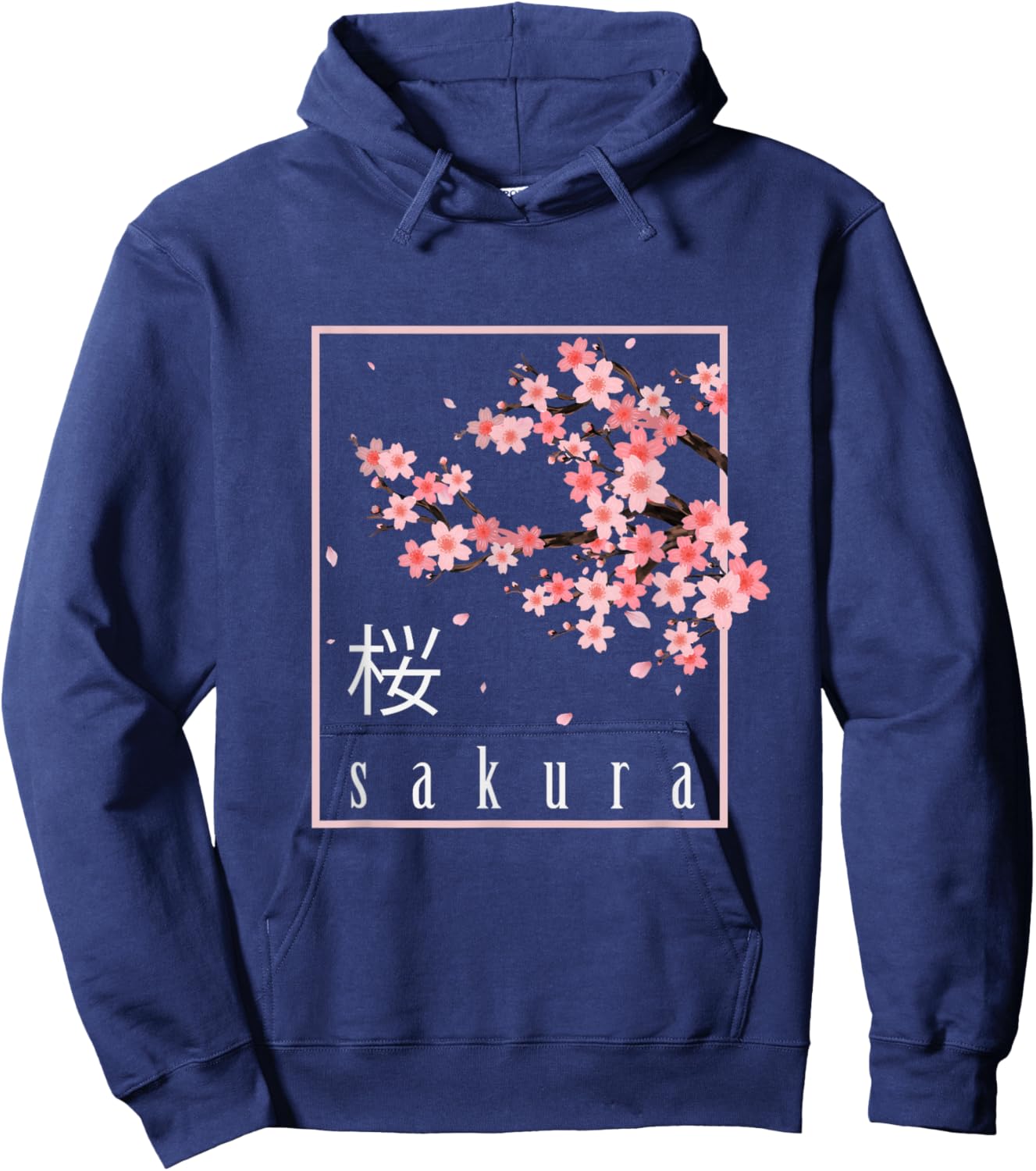 Cherry Blossom Japanese Art Sakura Hoodie - Hoodie | Navy