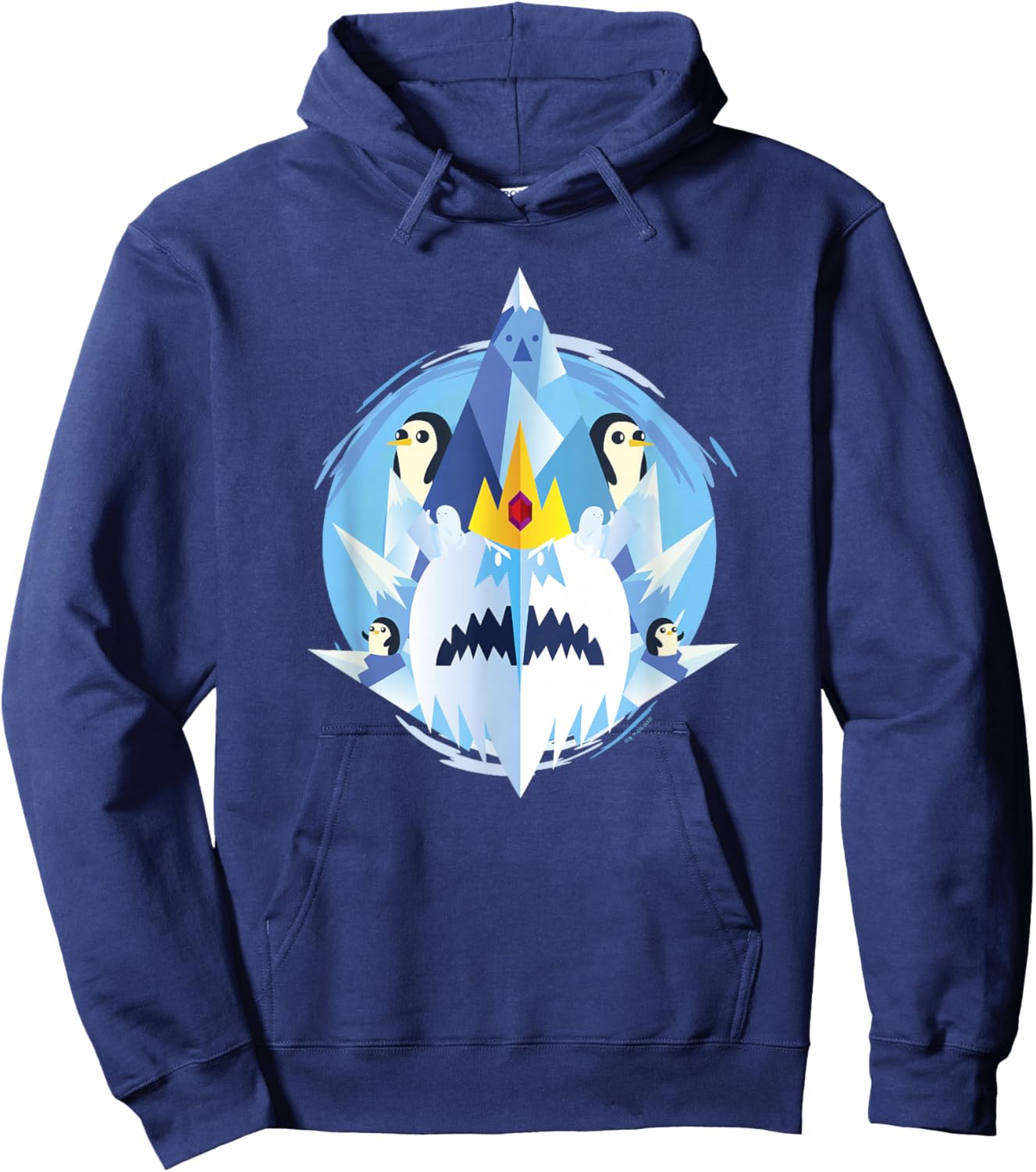 Adventure Time Ice King Big Face Hoodie - Hoodie | Navy