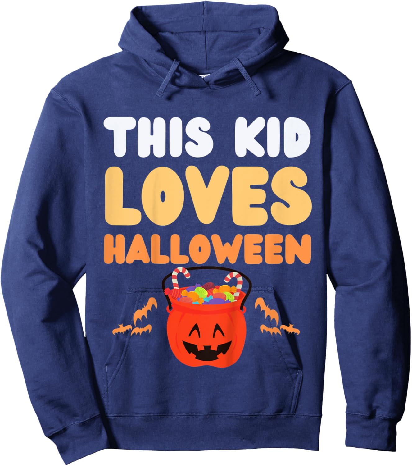 Kids This Kid Loves Halloween Fun Novelty Kids Funny Holidays Hoodie - Hoodie | Navy