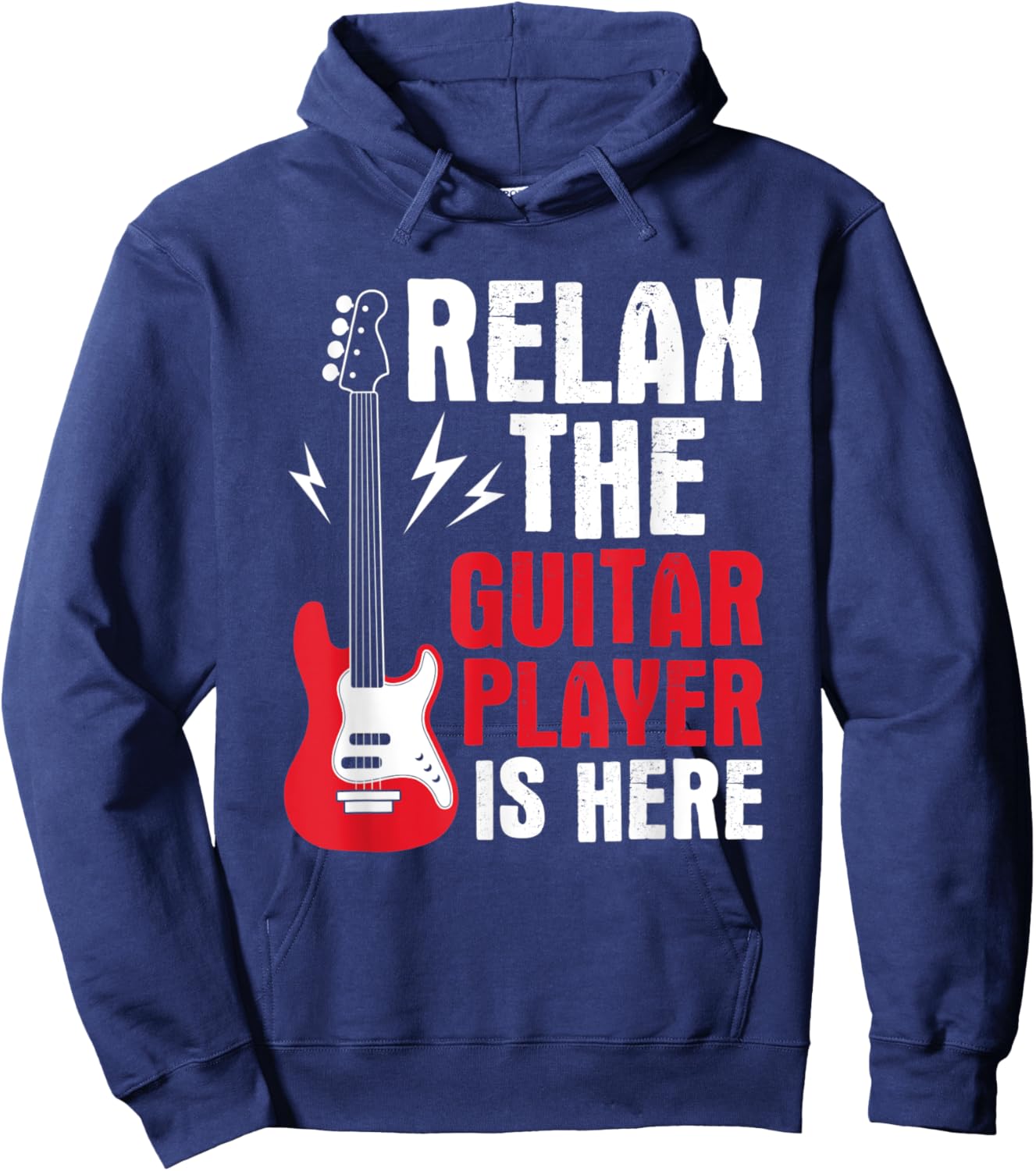 Relax Here Is Guitar Hoodie - Hoodie | Navy