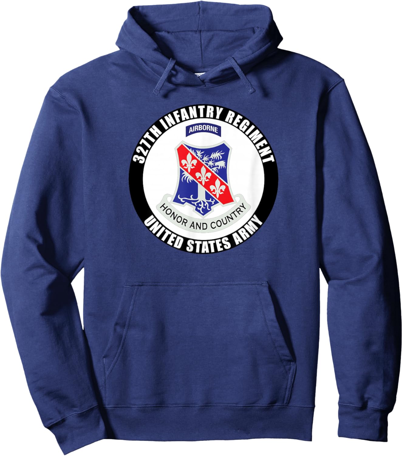 327th Infantry Regiment United States Army Military Veteran Hoodie - Hoodie | Navy