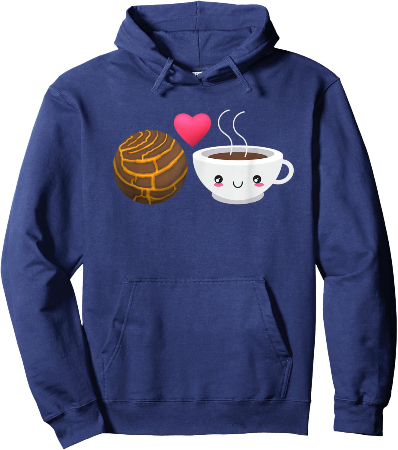 Concha Mexico Bread Hot Chocolate Mexican Candy Hoodie - Hoodie | Navy