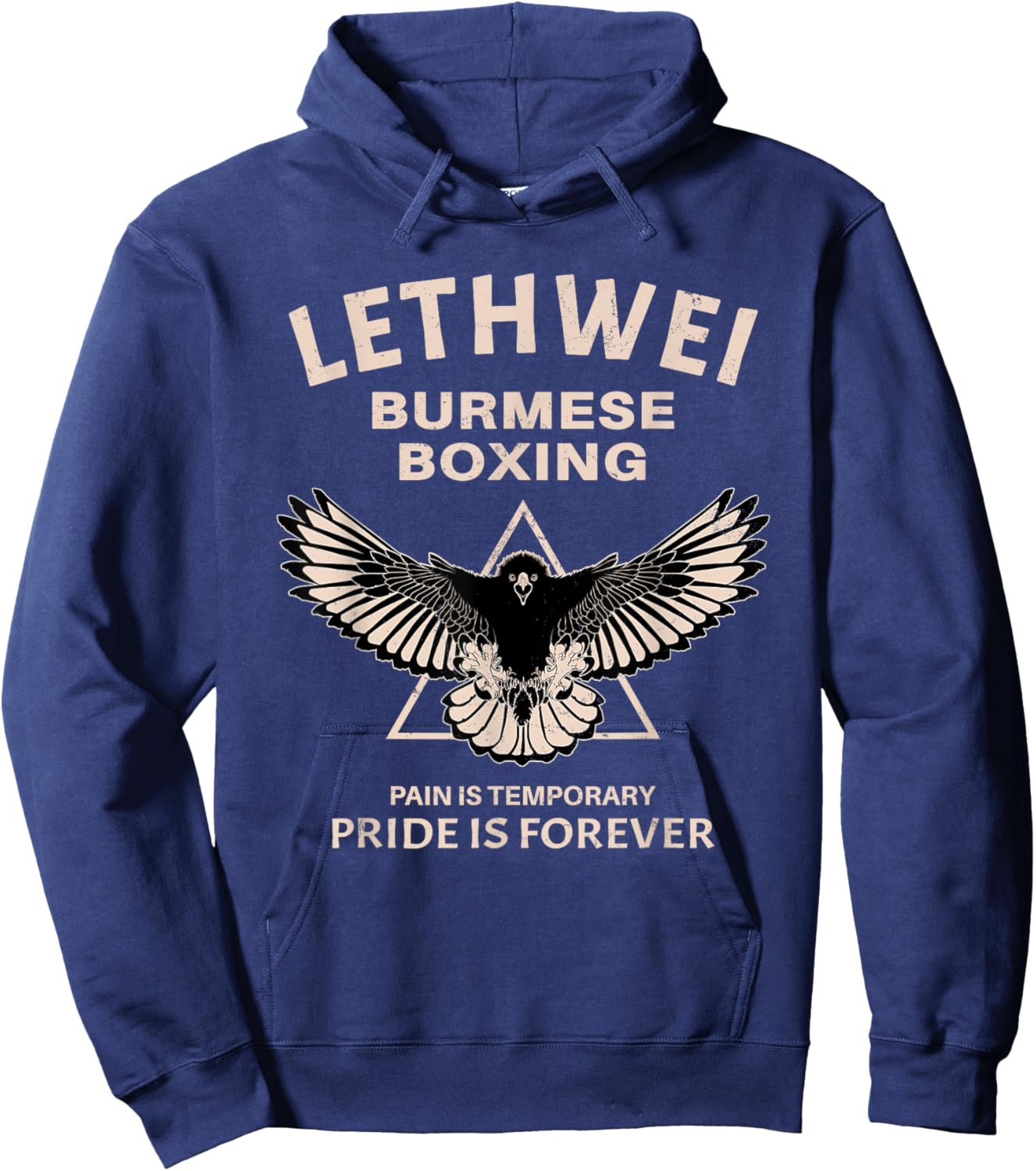 Lethwei Burmese boxing eagle, Lethwei Fighter Hoodie - Hoodie | Navy