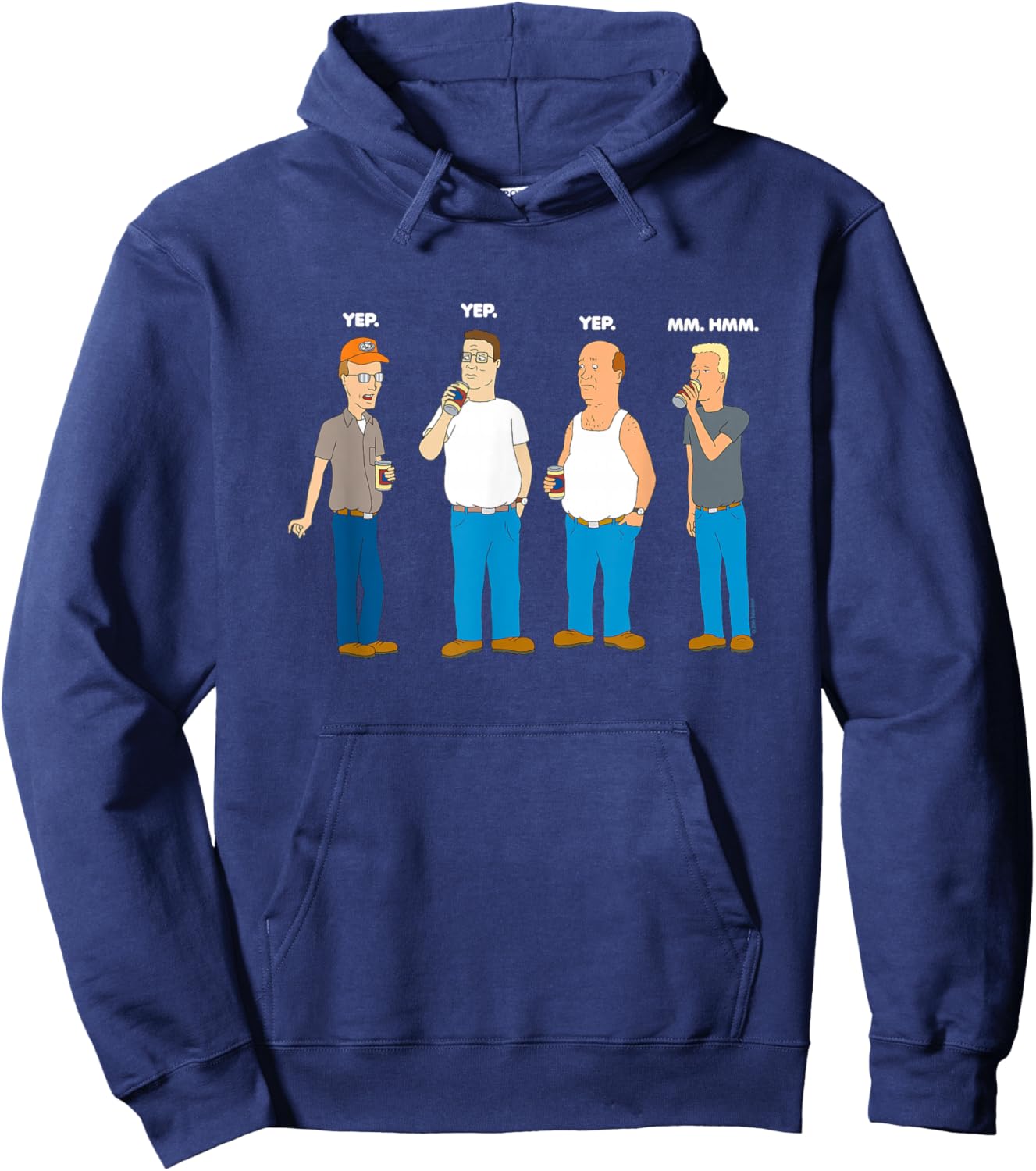 King of The Hill Yep Yep Yep Mm Hmm Hoodie - Hoodie | Navy