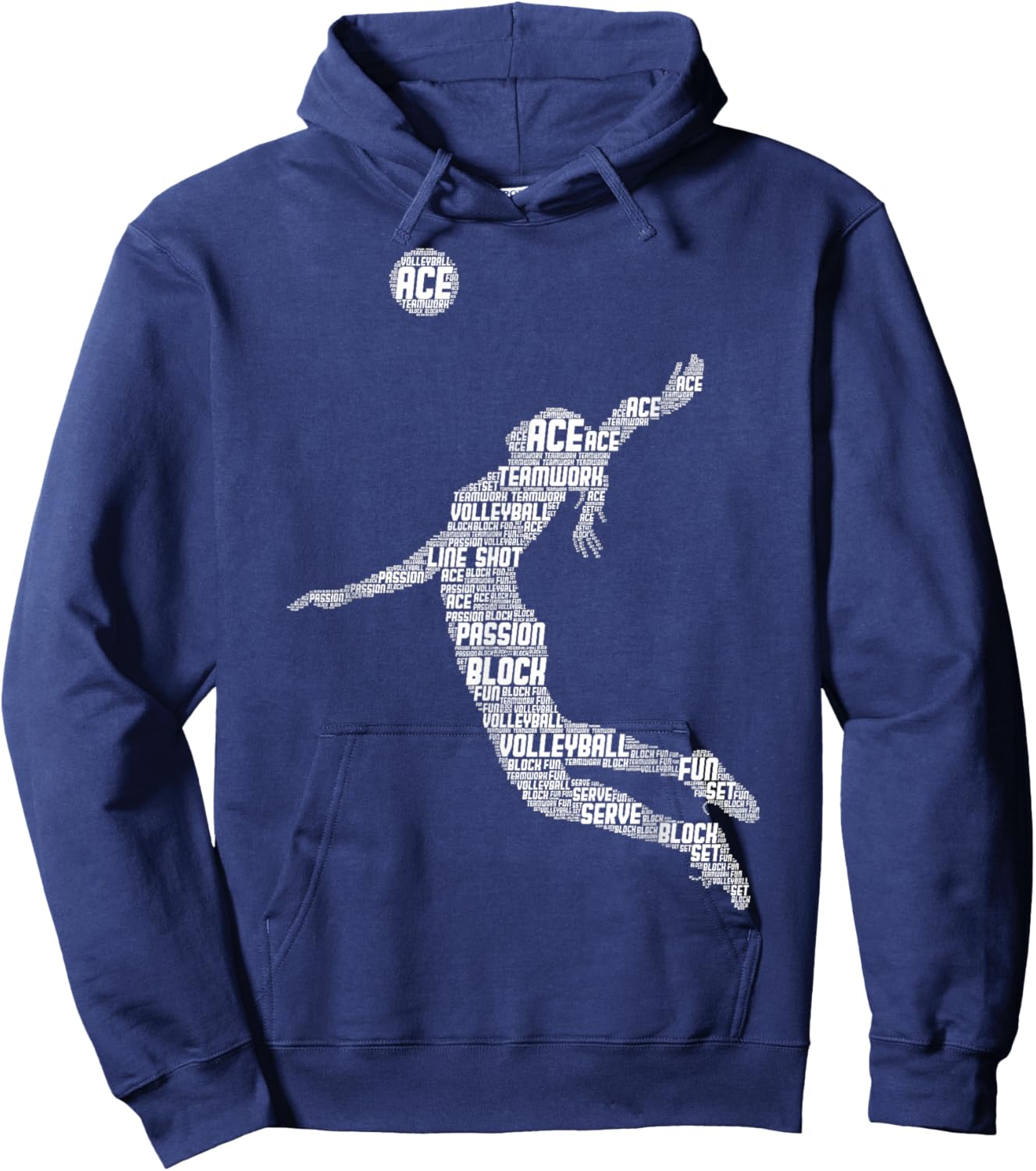Volleyball Teen Girl Women Youth Player Small Hoodie - Hoodie | Navy