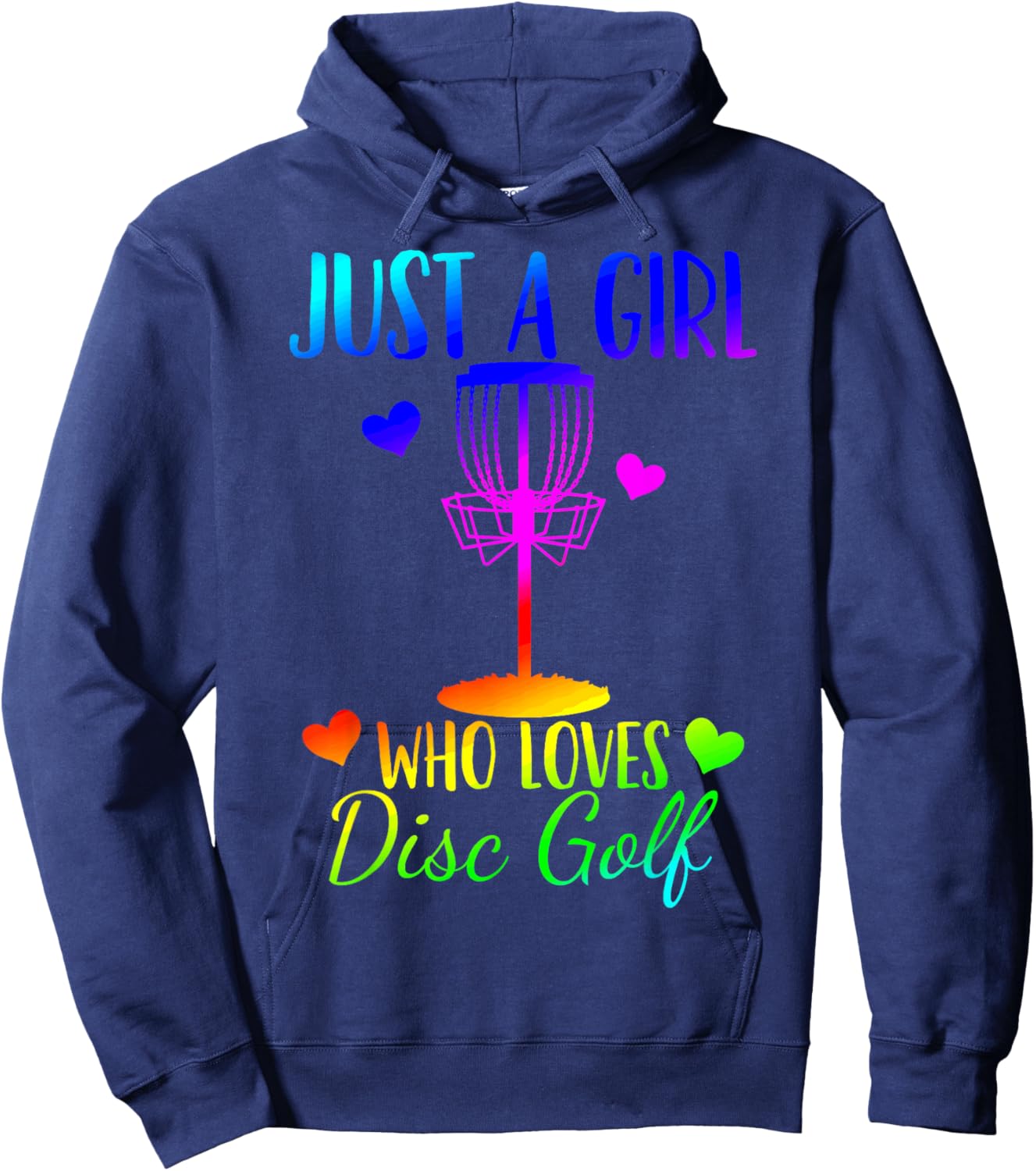 Disc Golf Discgolfing Just a Girl Who Loves Disc Golf Hoodie - Hoodie | Navy
