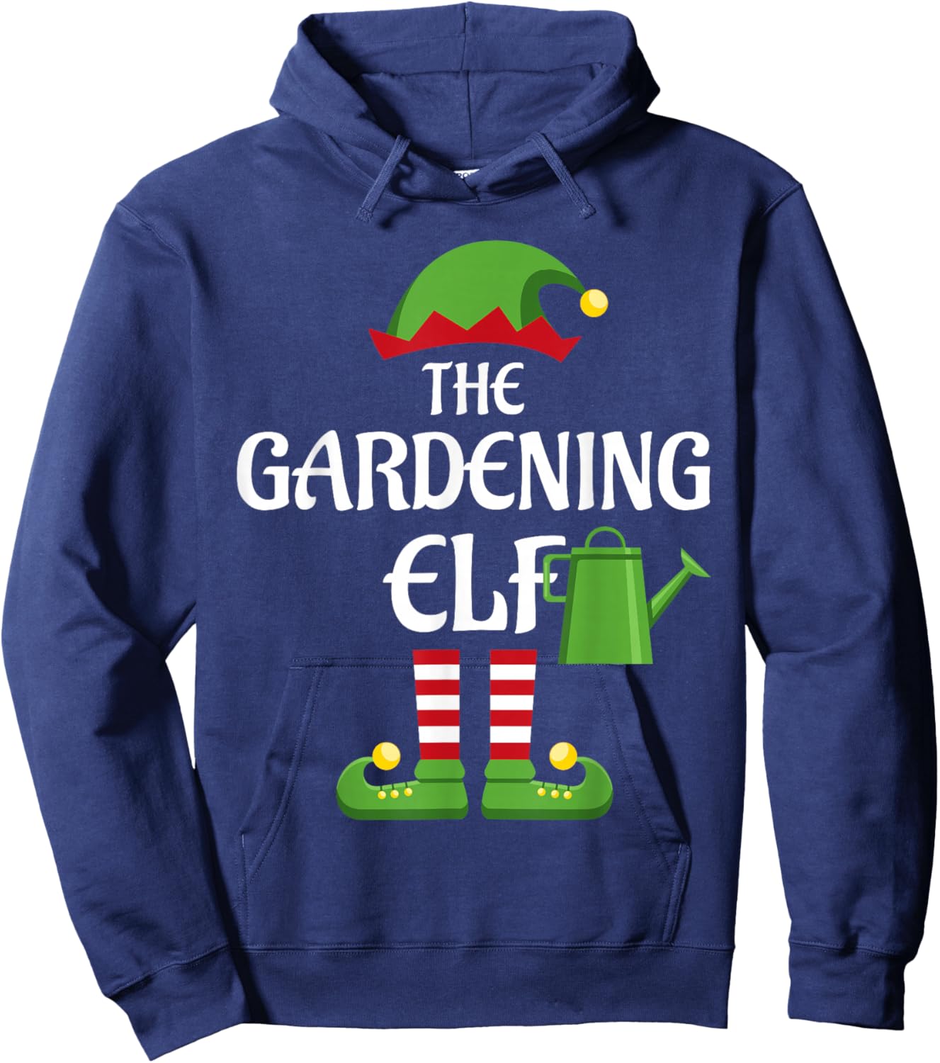 Gardening Elf Family Matching Group Christmas Hoodie - Hoodie | Navy