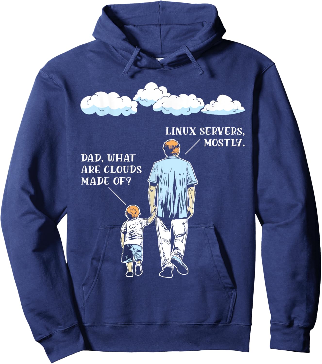 What Are Clouds Made Of Funny Programming Software Developer Hoodie - Hoodie | Navy