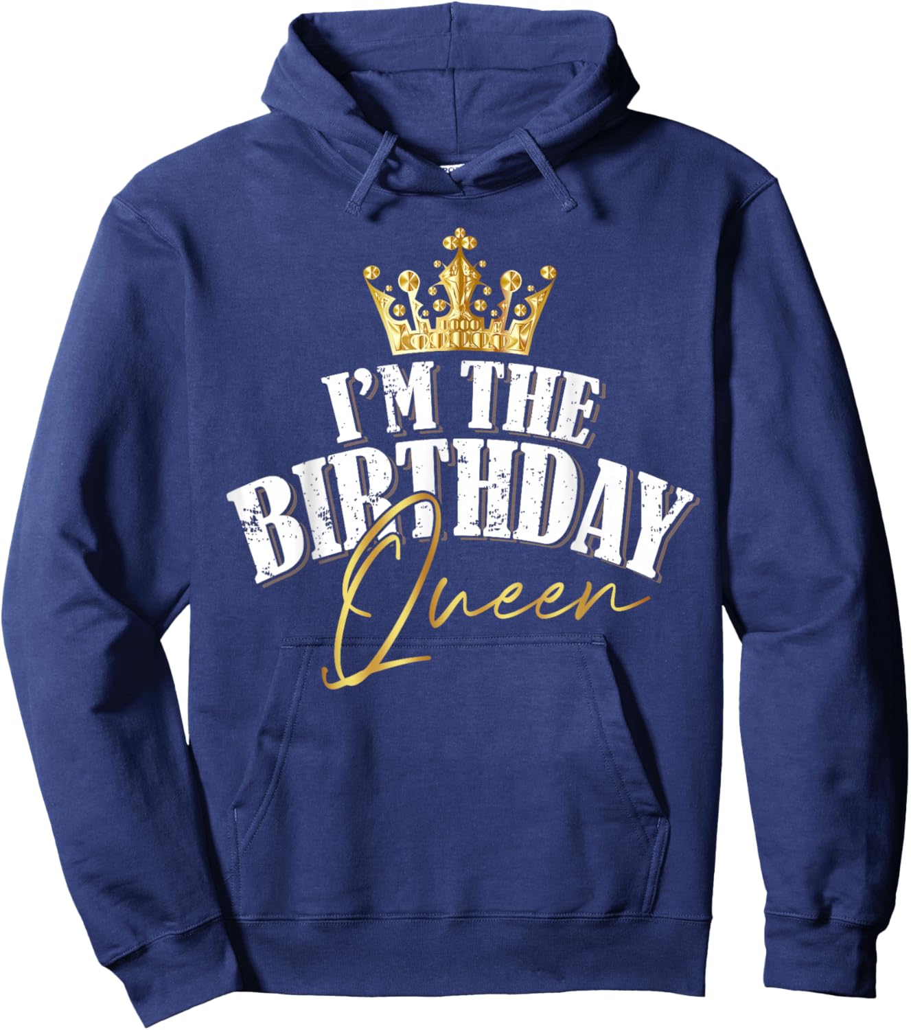 I'm The Birthday Queen Cool Couples Matching Birthday Party Hoodie - Hoodie | Navy