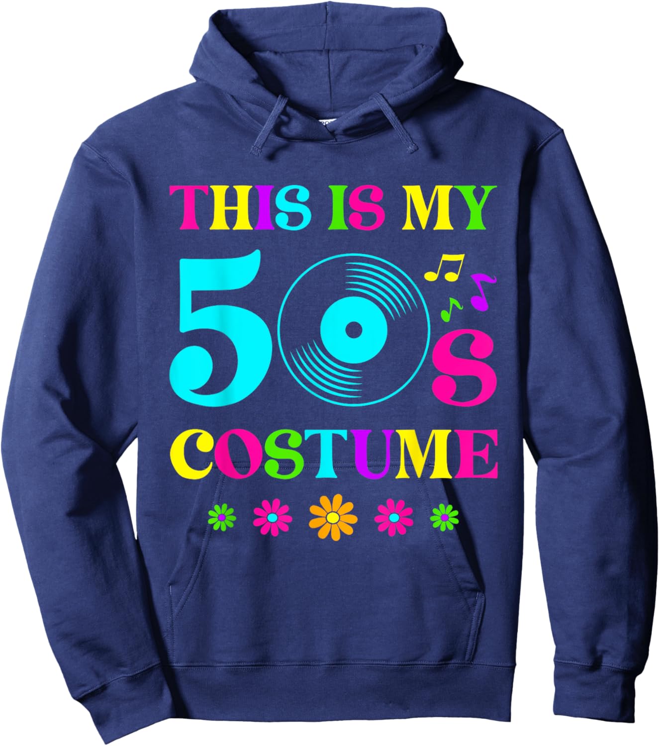 This is My 50's Bro Costume Retro Halloween 1950s 50's Party Hoodie - Hoodie | Navy