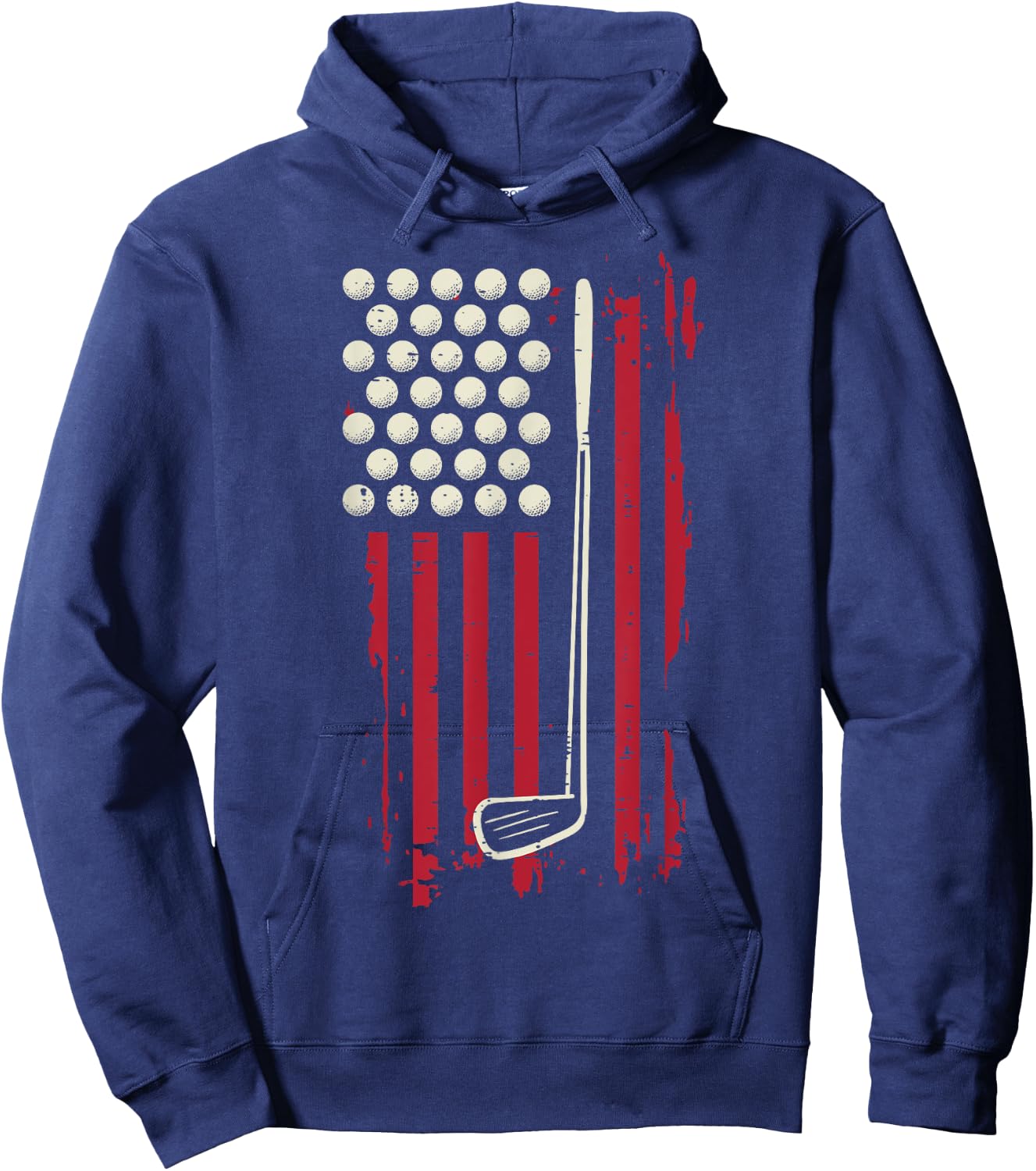 Golf American Flag USA Patriotic Men Women Kids Hoodie - Hoodie | Navy