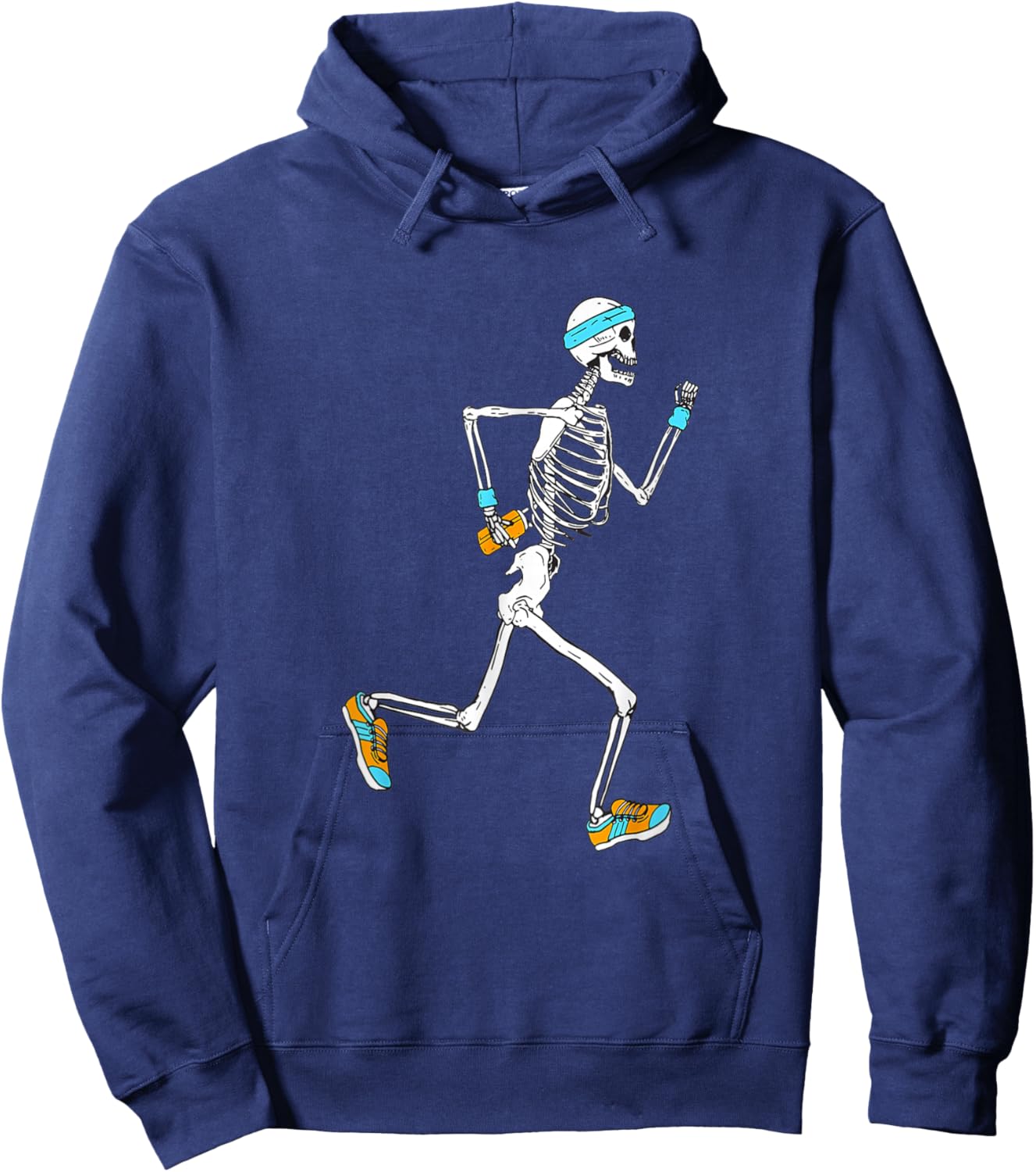 Running Skeleton Funny Halloween Costume Women Hoodie - Hoodie | Navy