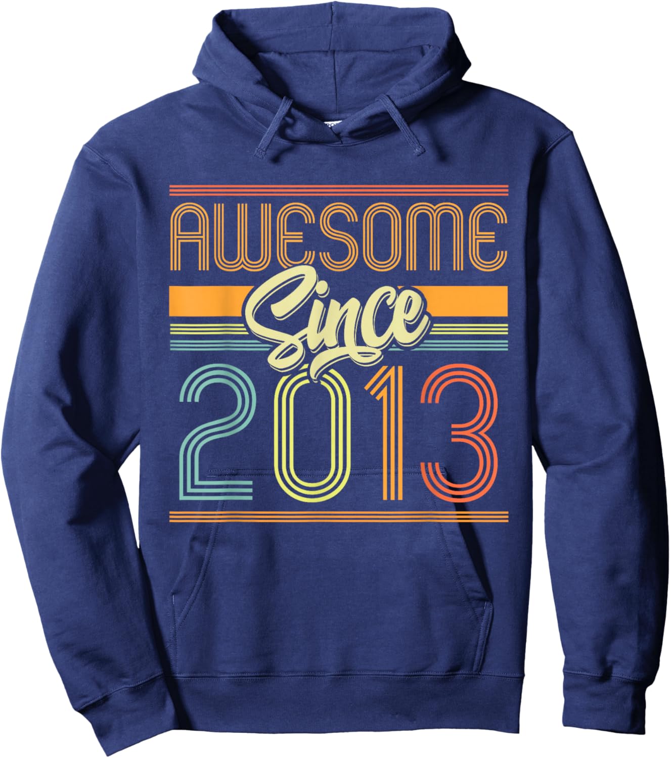 Awesome Since 2013 13th Birthday 13 Years Old Bday Kids Boys Hoodie - Hoodie | Navy