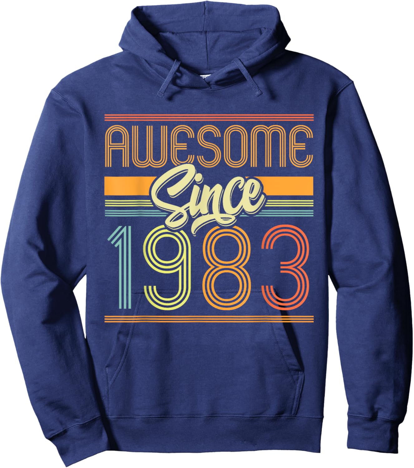 Awesome Since 1983 42nd Birthday 42 Years Old Bday Men Women Hoodie - Hoodie | Navy