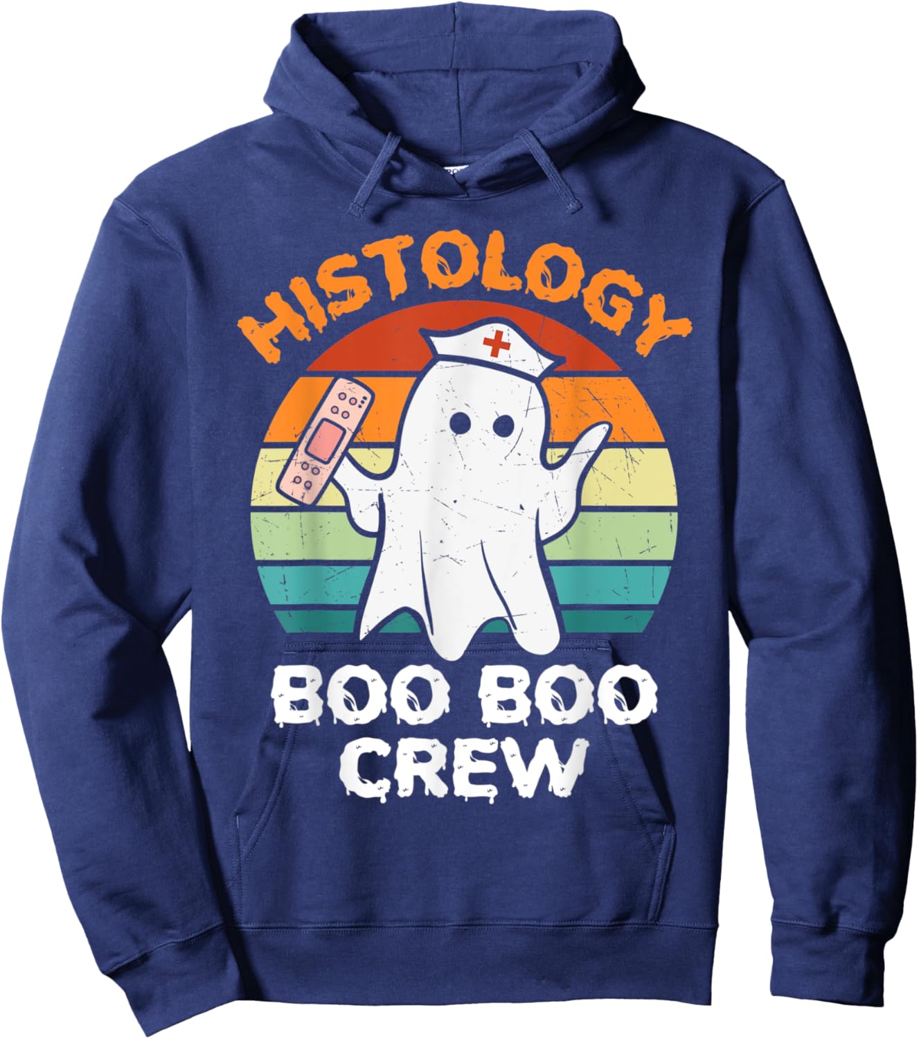 Histology Boo Crew Halloween Ghost Costume Matching Hoodie - Hoodie | Navy