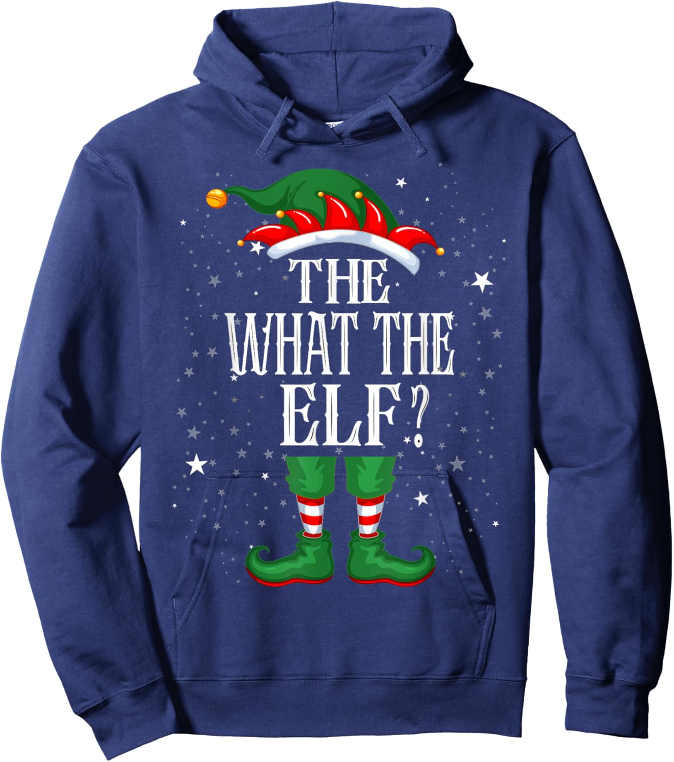 Christmas Elf Matching Family Group Funny The What the Elf? Hoodie - Hoodie | Navy