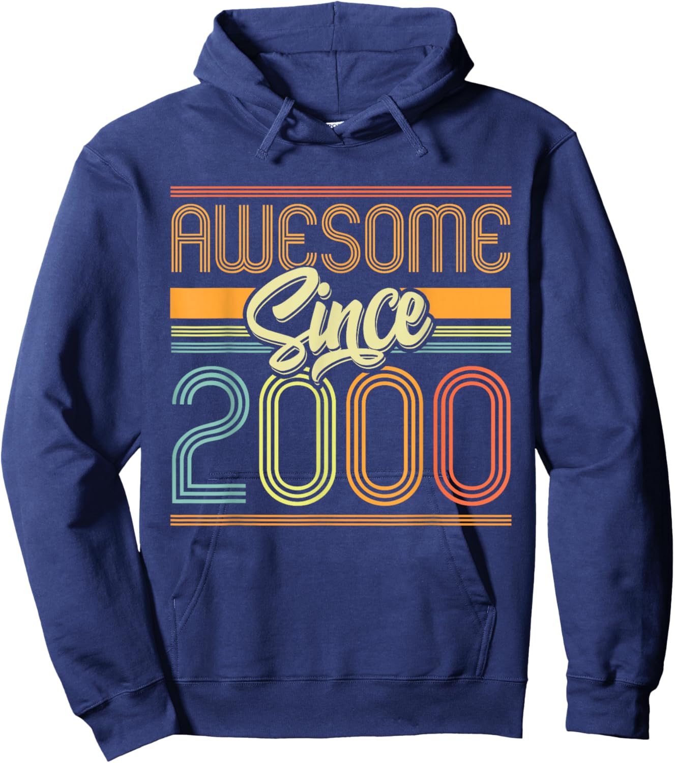 Awesome Since 2000 25th Birthday 25 Years Old Bday Men Women Hoodie - Hoodie | Navy