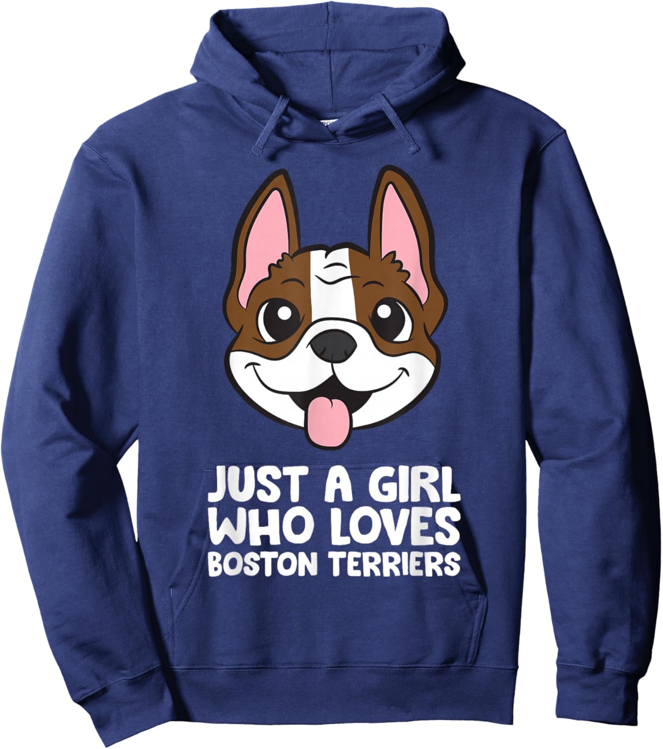 Just a Girl Who Loves Boston Terriers Hoodie - Hoodie | Navy
