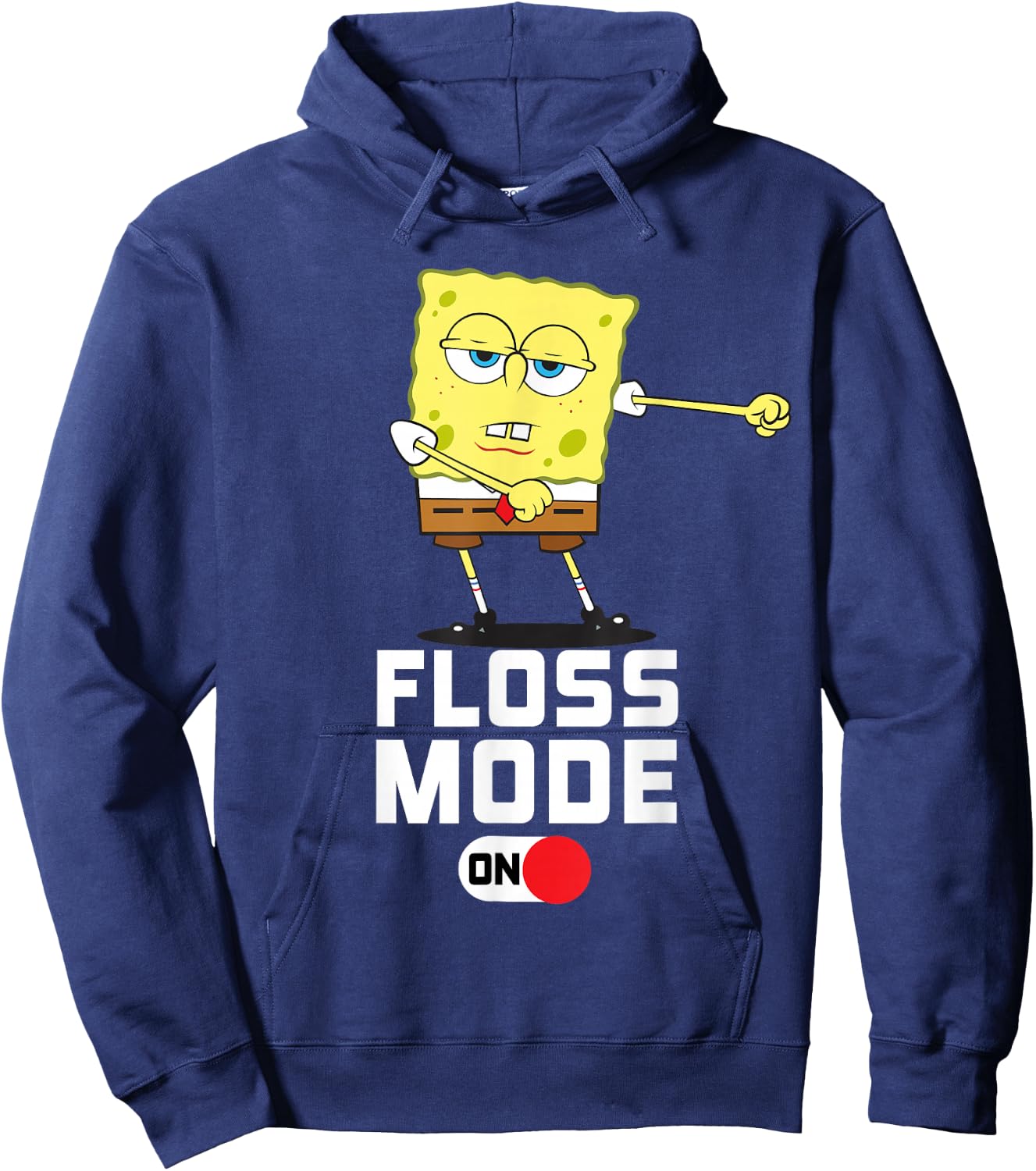 SpongeBob SquarePants Floss Mode On Dancing SpongeBob Hoodie - Hoodie | Navy