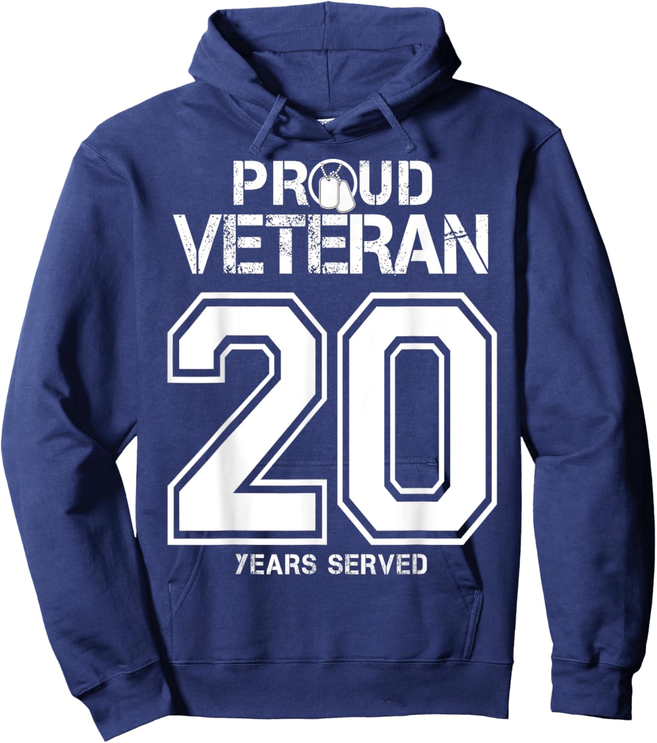 20 Years Served Army or Army National Guard Military Veteran Hoodie - Hoodie | Navy