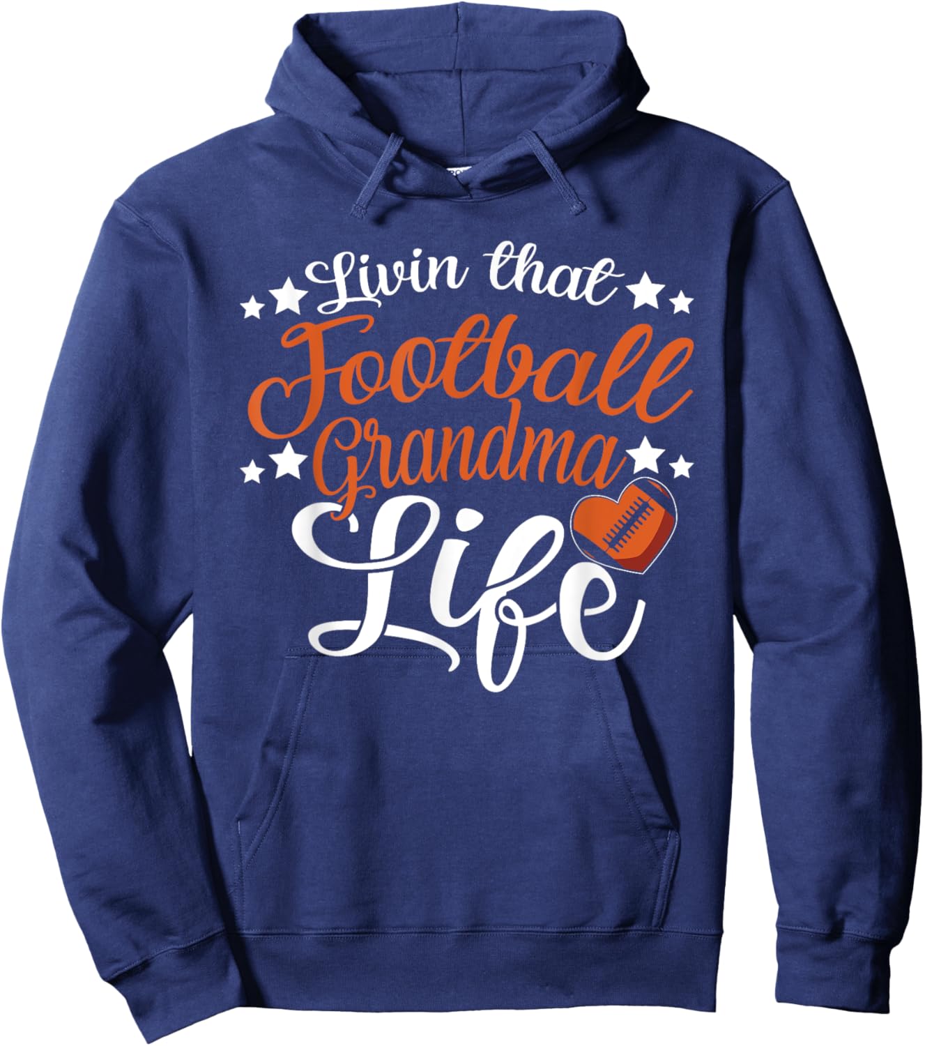 Livin That Football Grandma Nana Hoodie - Hoodie | Navy